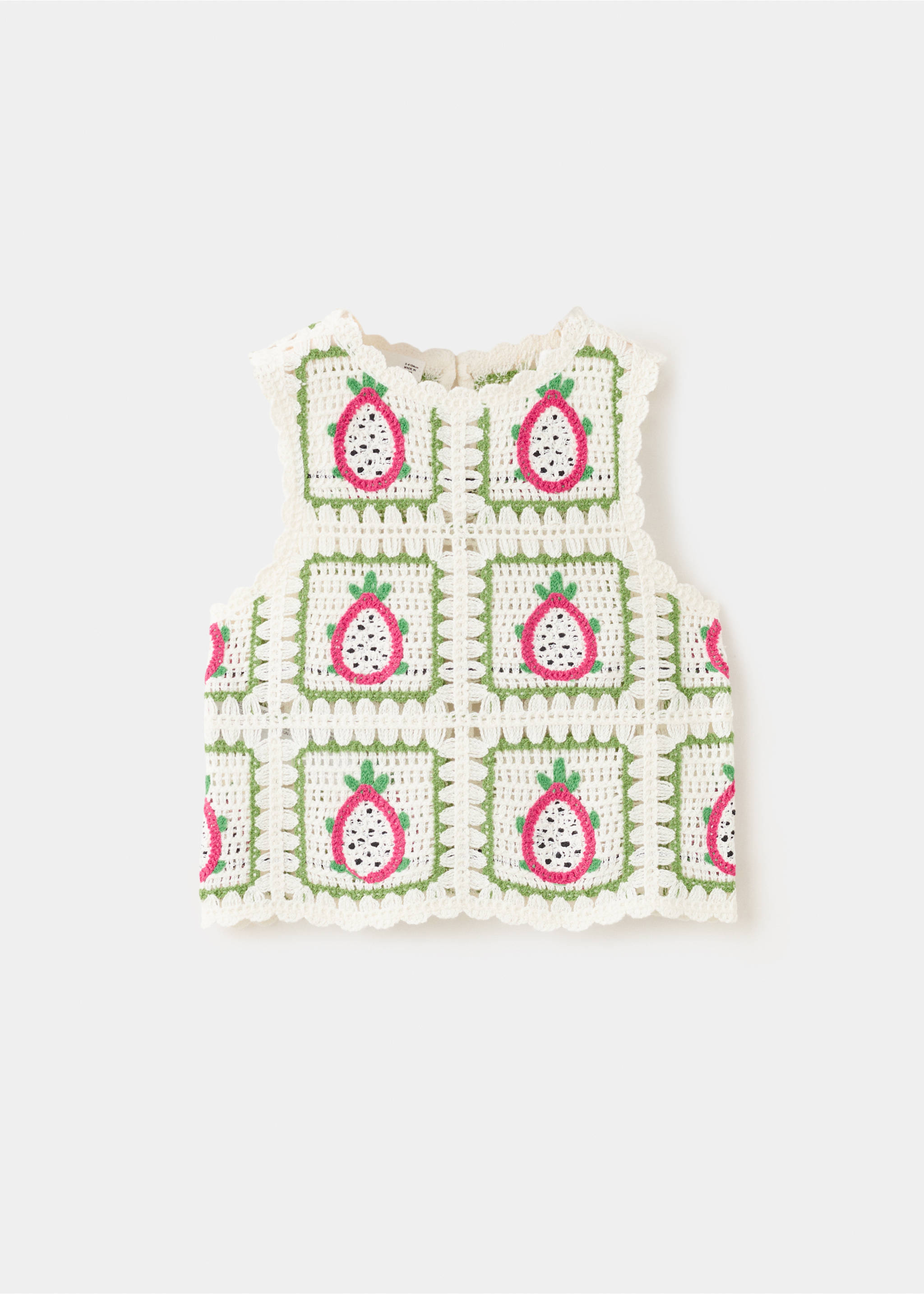 Top crop ganxet - Article sense model, Blanc trencat. Ref: 27037927-00.