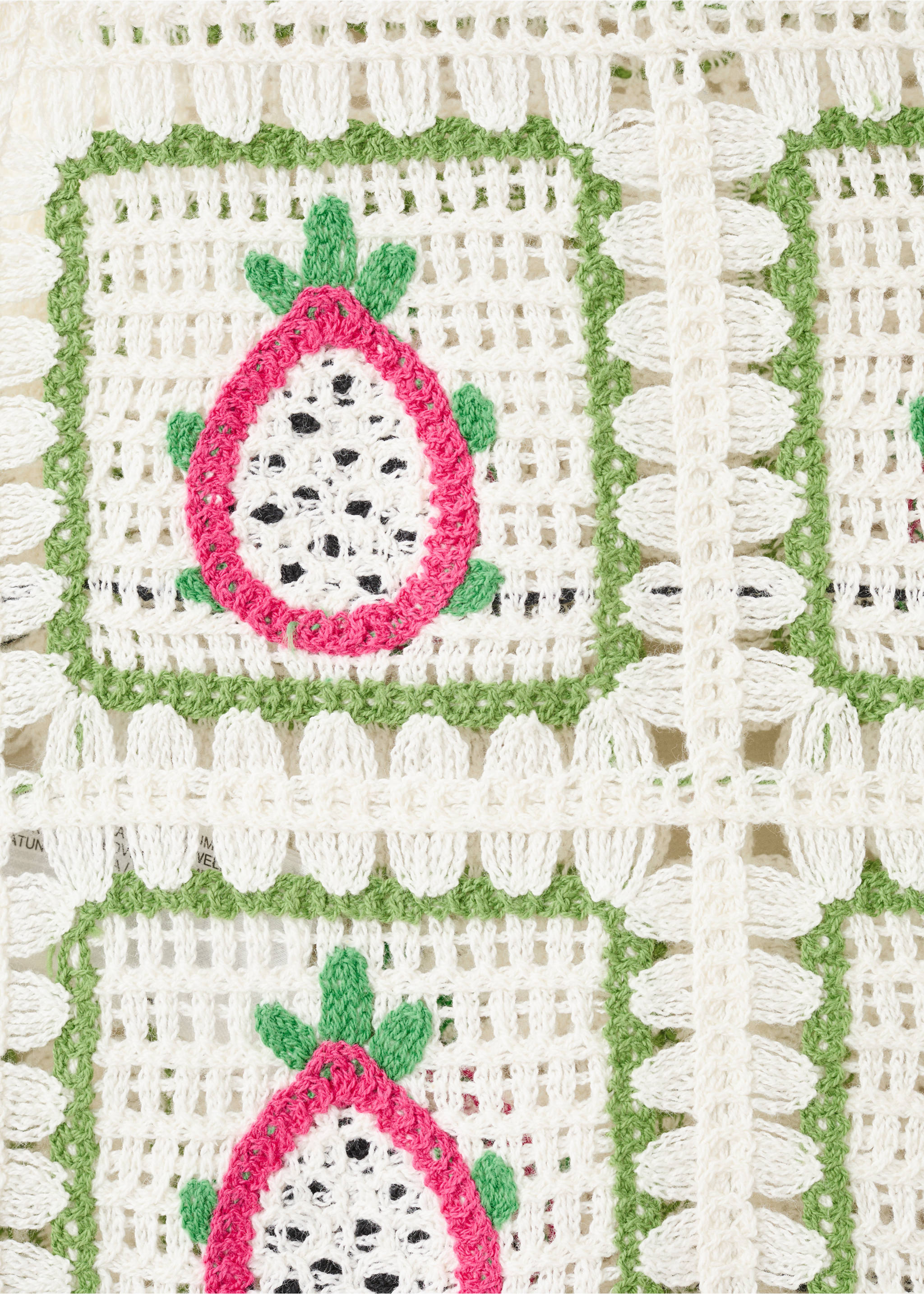 Top crop ganxet - Detall de l'article 8, Blanc trencat. Ref: 27037927-00.