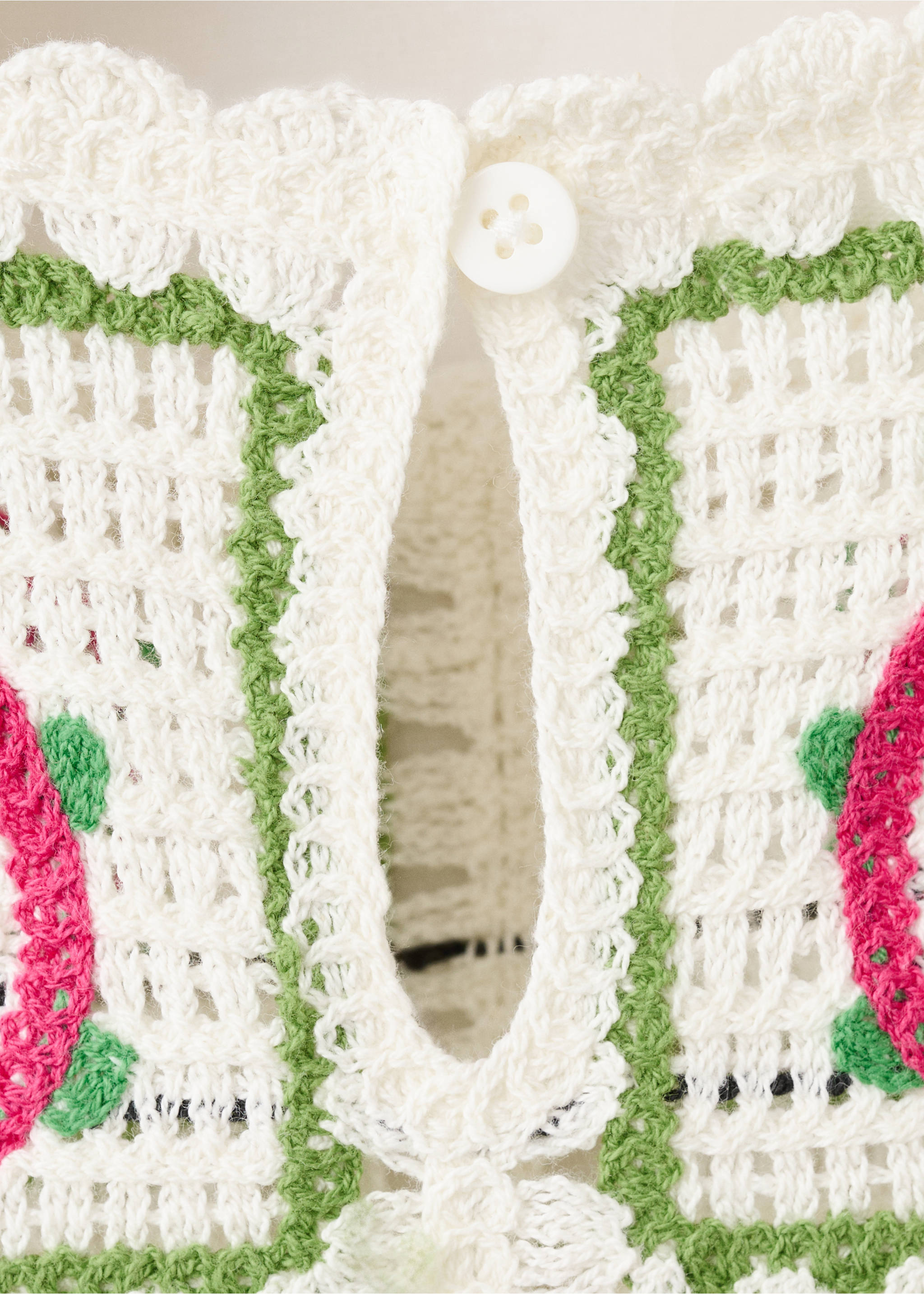 Top crop ganxet - Detall de l'article 0, Blanc trencat. Ref: 27037927-00.