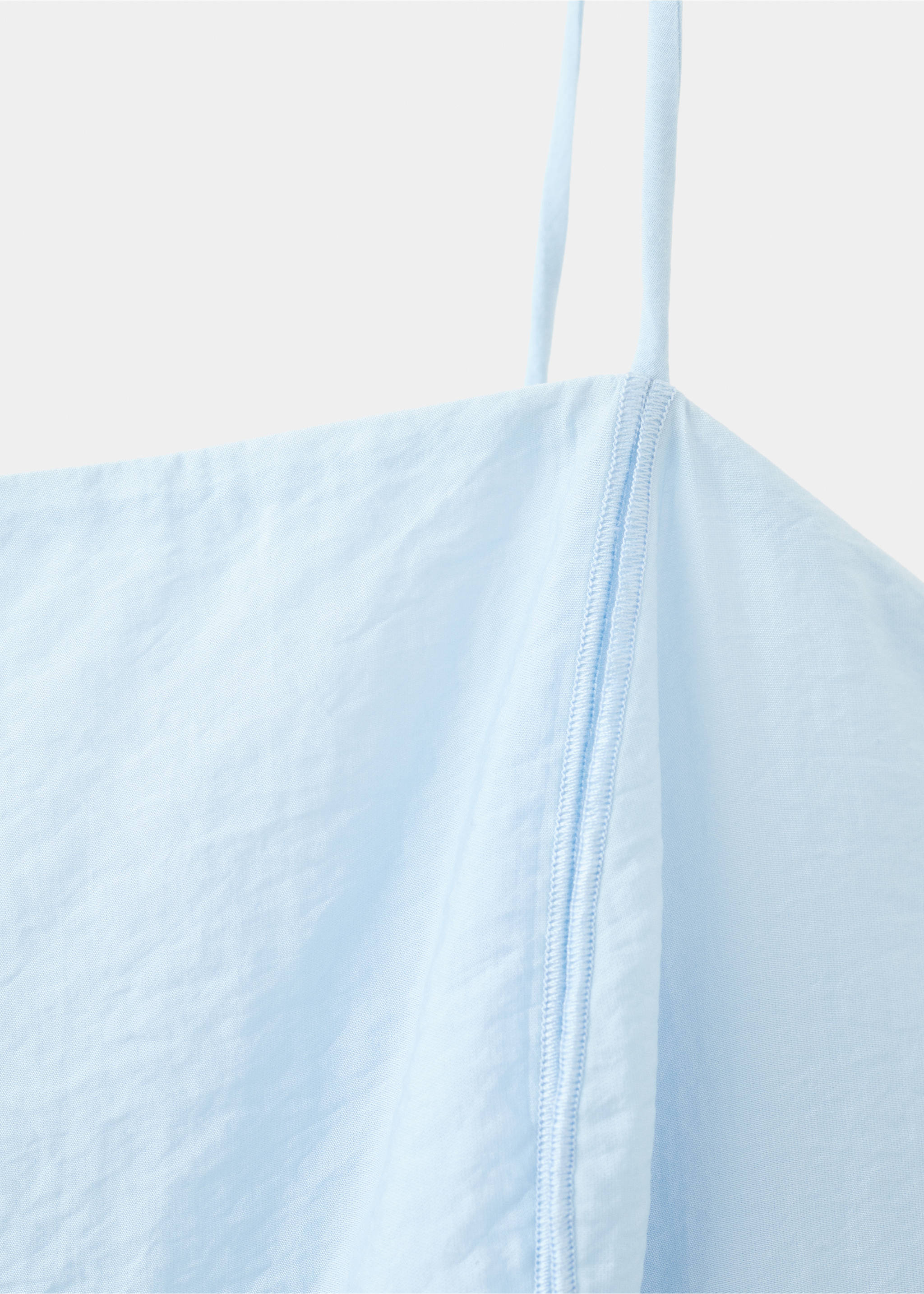 Lyocell dress with stitching detail - Details of the article 8, Sky Blue. Ref: 27037928-00.