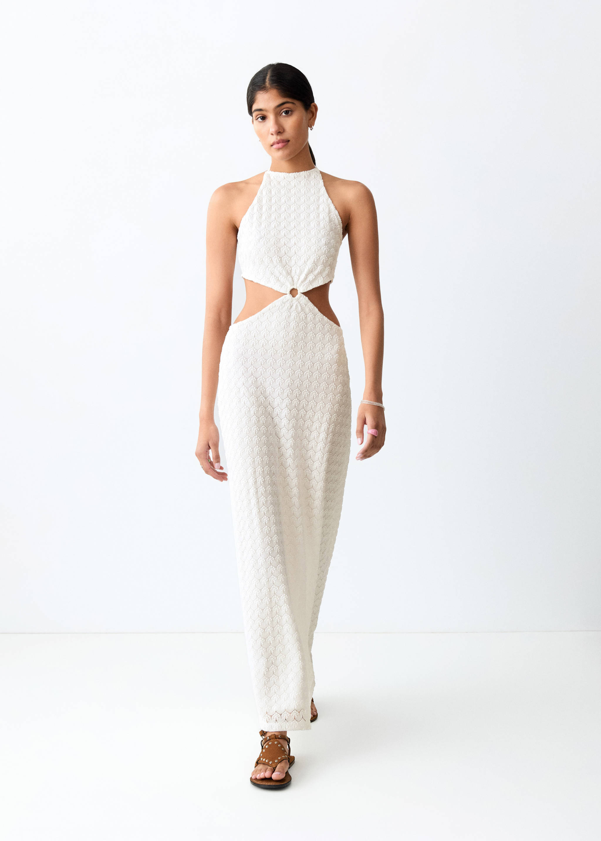 Embroidered cut-out dress - General plane