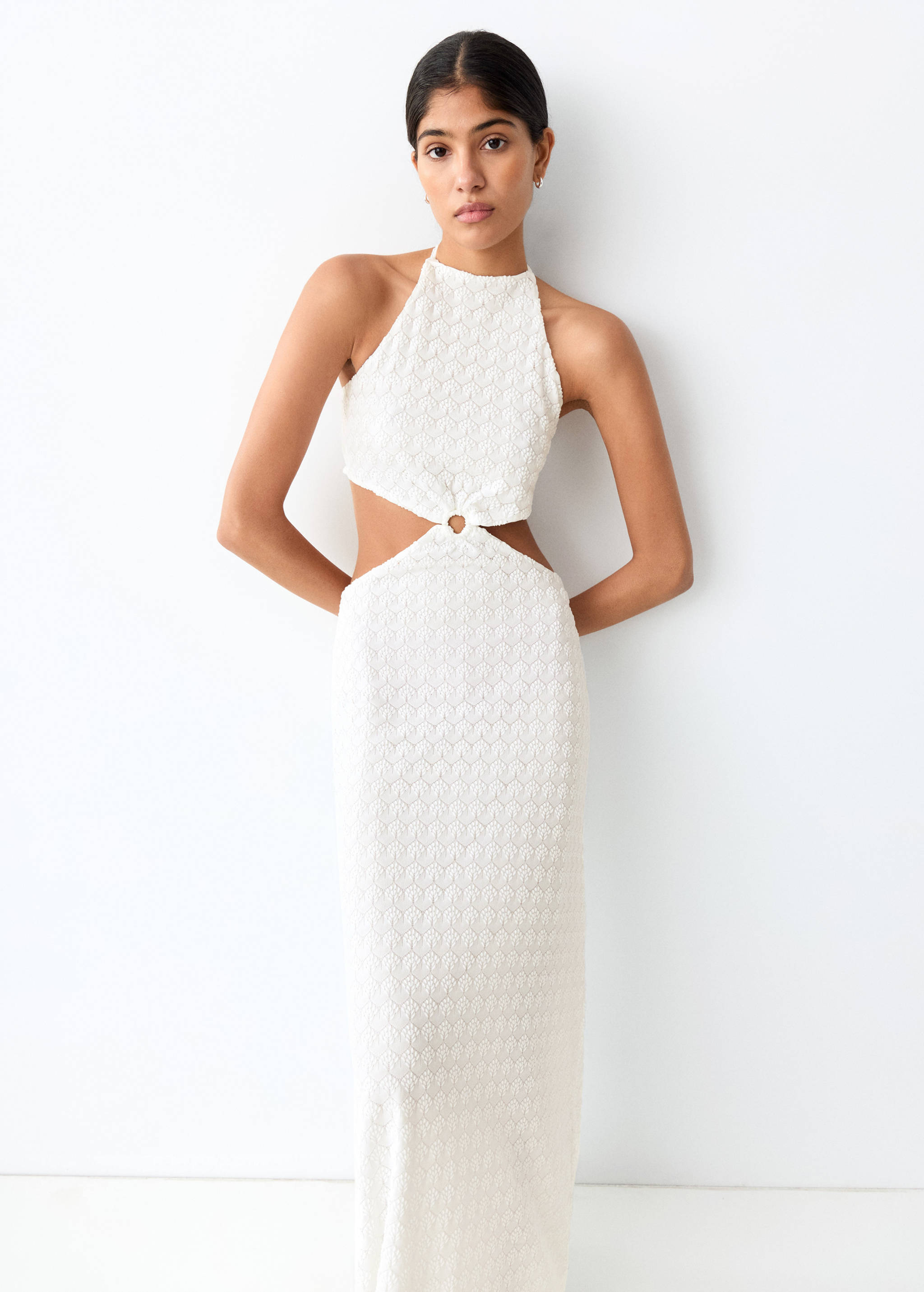 Embroidered cut-out dress - Medium plane