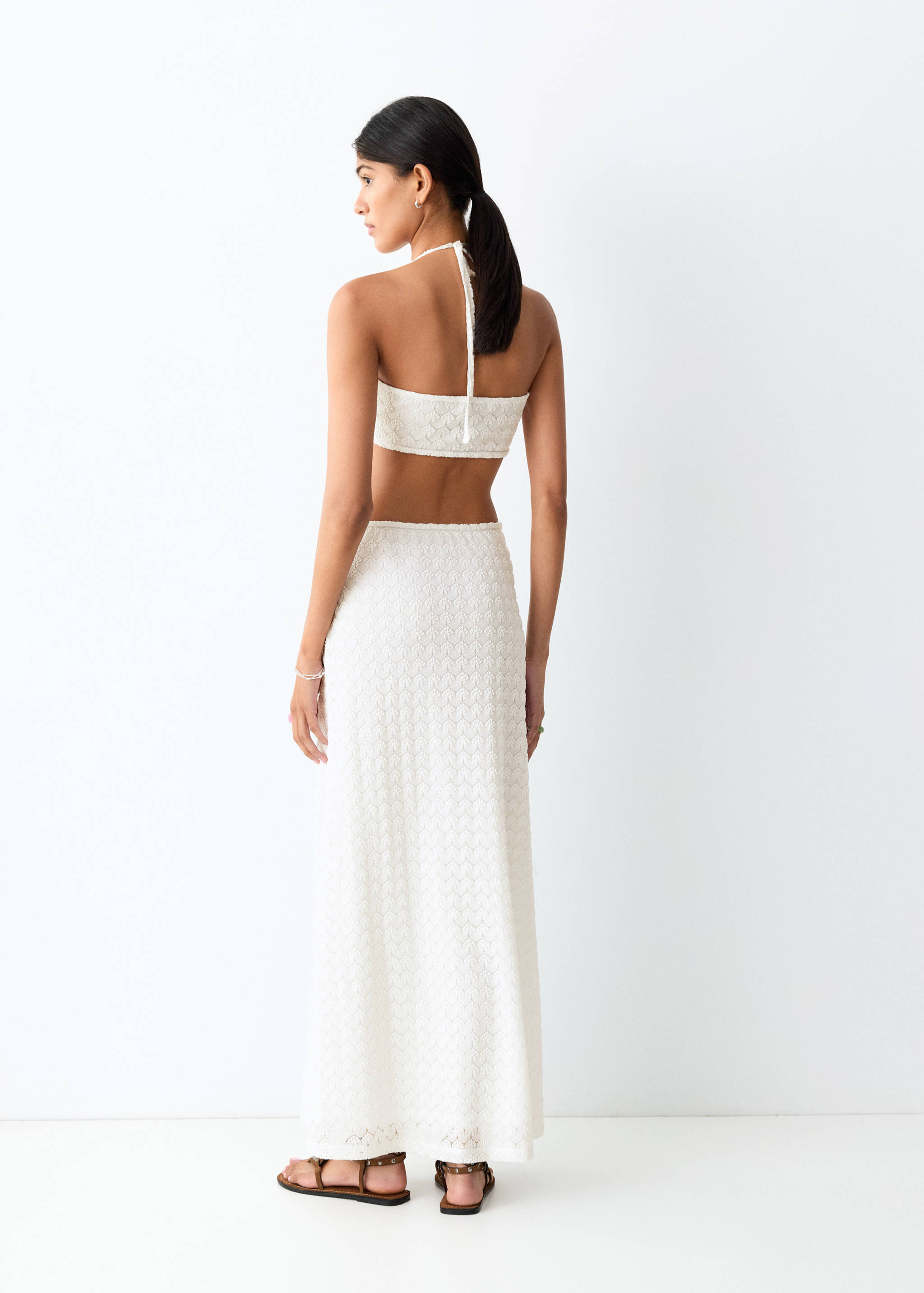 Embroidered cut-out dress - Reverse of the article