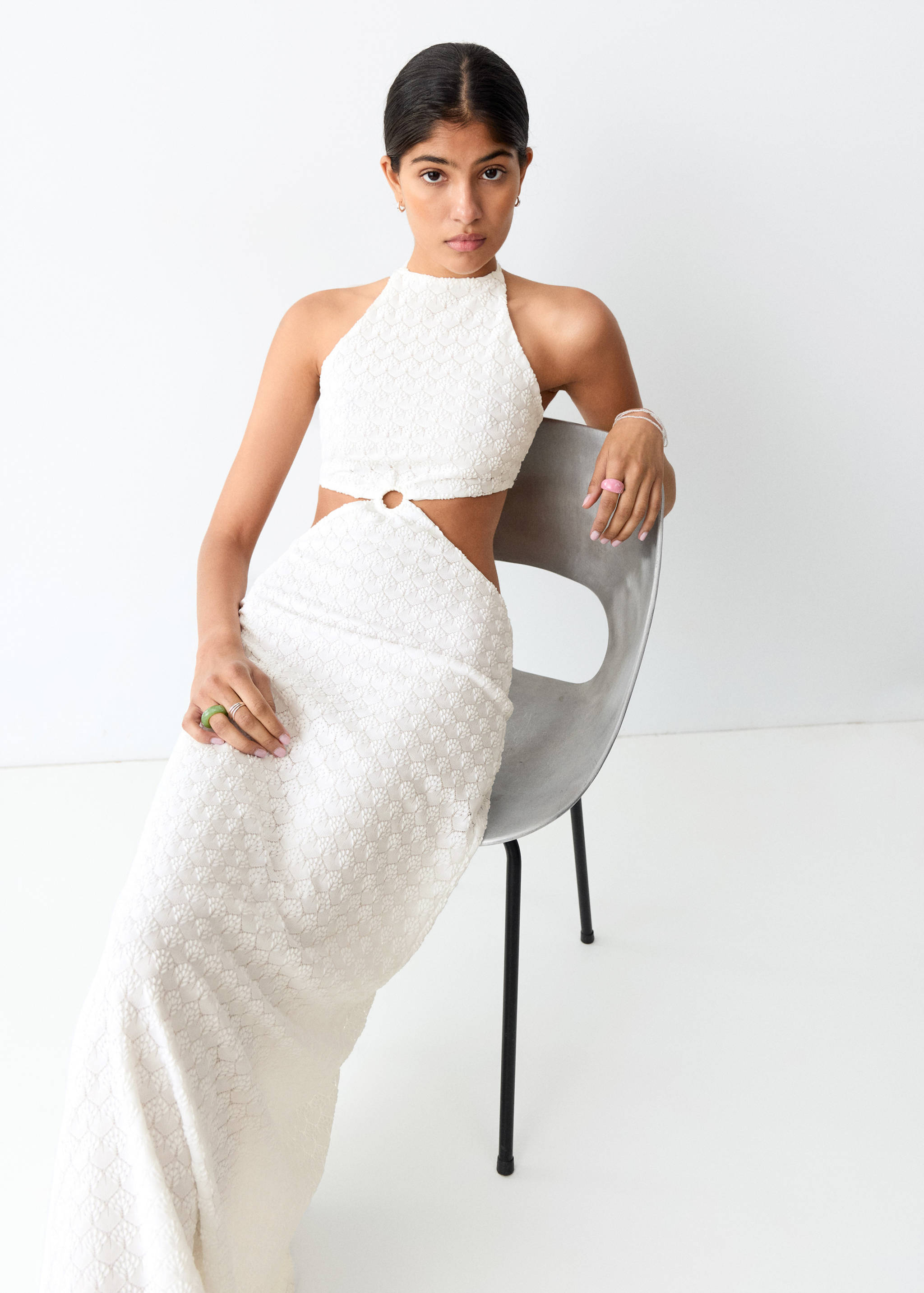 Embroidered cut-out dress - Details of the article 2