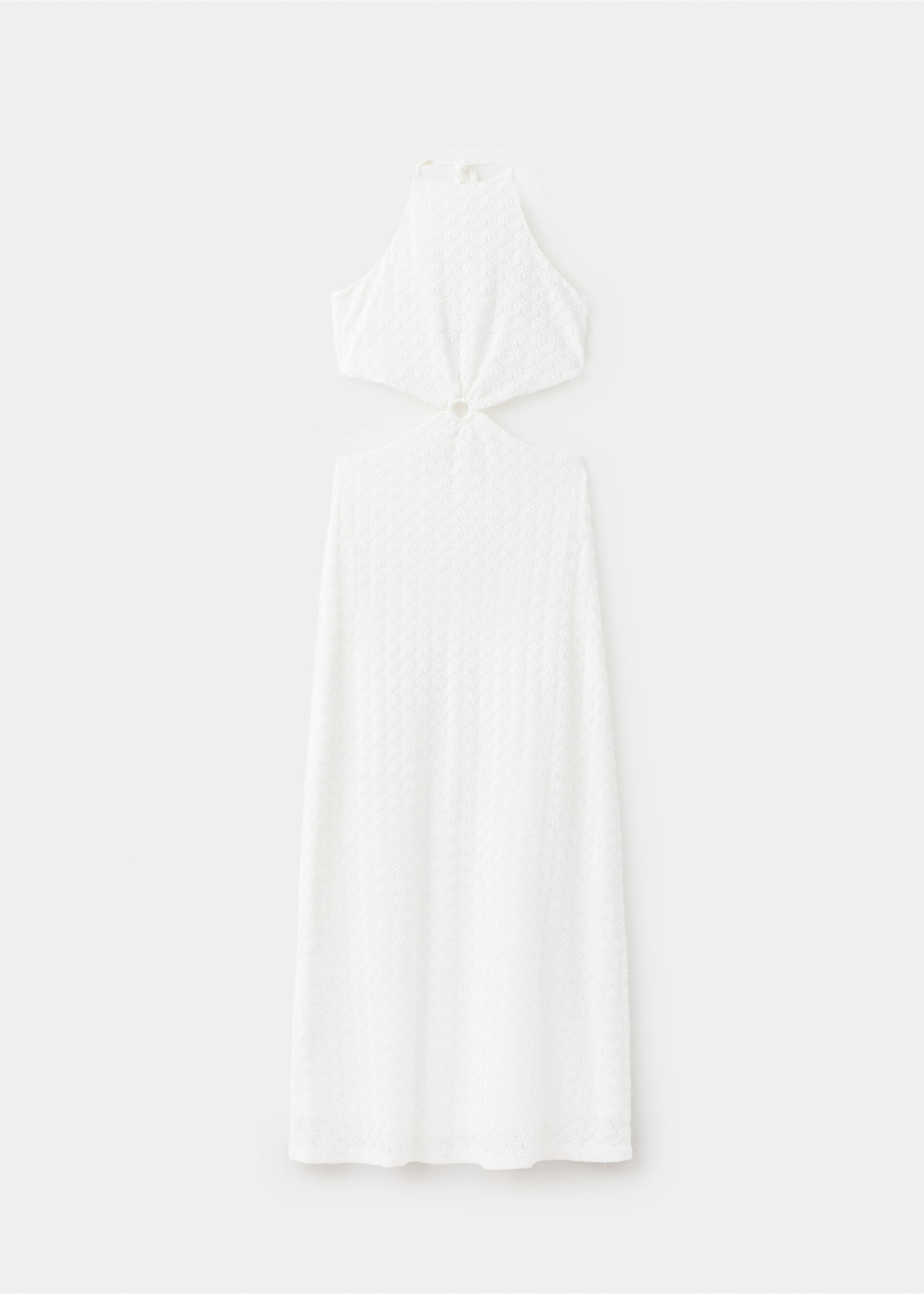 Embroidered cut-out dress - Article without model, Off White. Ref: 27037931-00.