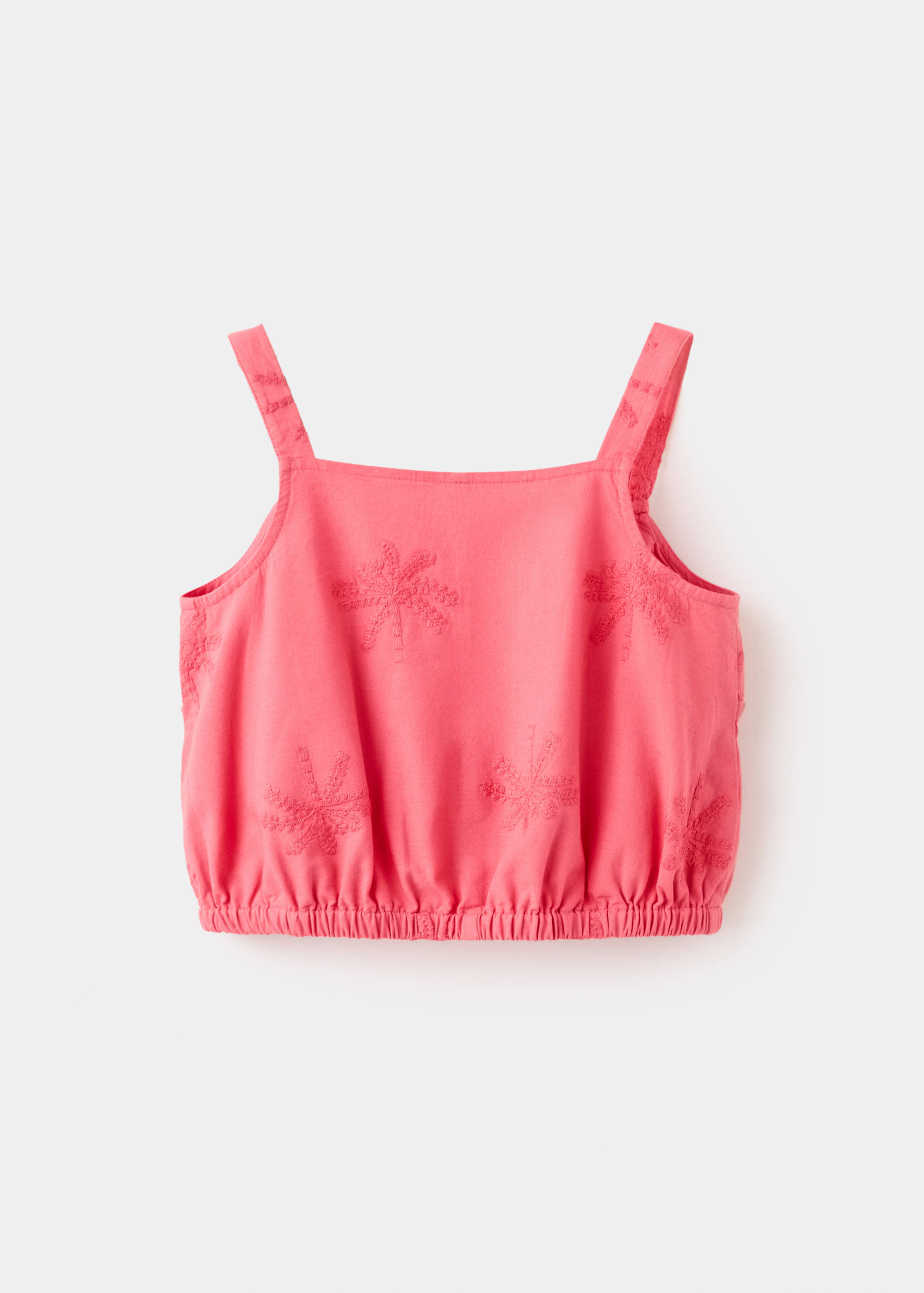 بلوزة قطنية بتفاصيل مطرزة - الجهة الخلفية للمنتج