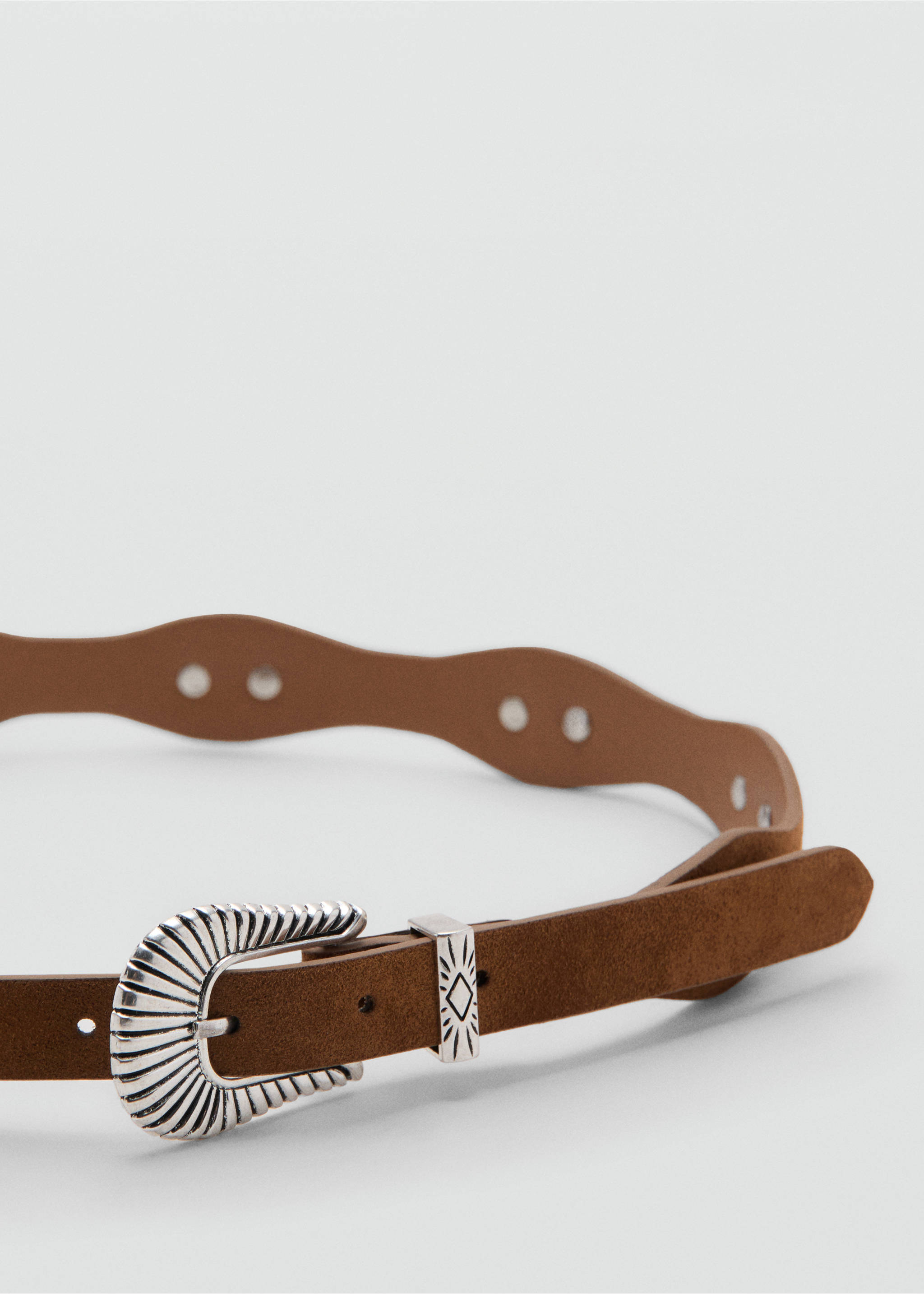 Thin belt with metal buckle - Medium plane, Medium Brown. Ref: 27037936-00.
