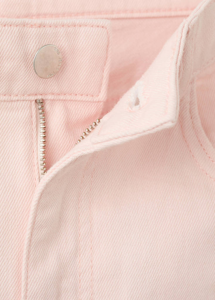 Wide leg mid-rise jeans — Pastel Pink