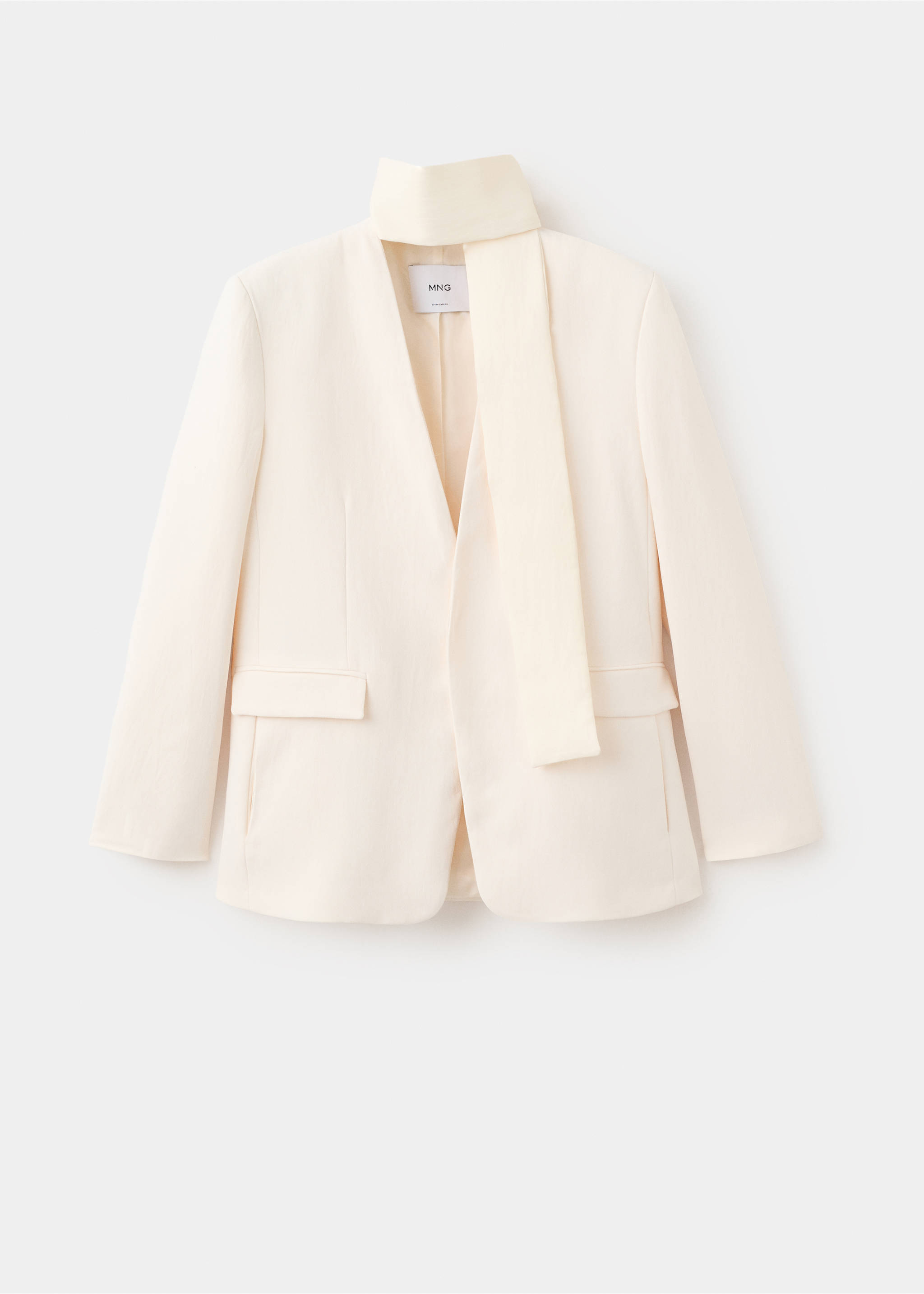 Suit blazer without lapels - Article without model, Ecru. Ref: 27037942-00.