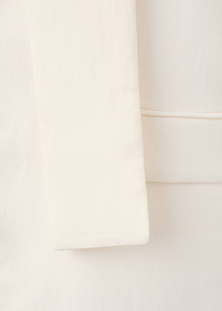 Suit blazer without lapels — Ecru