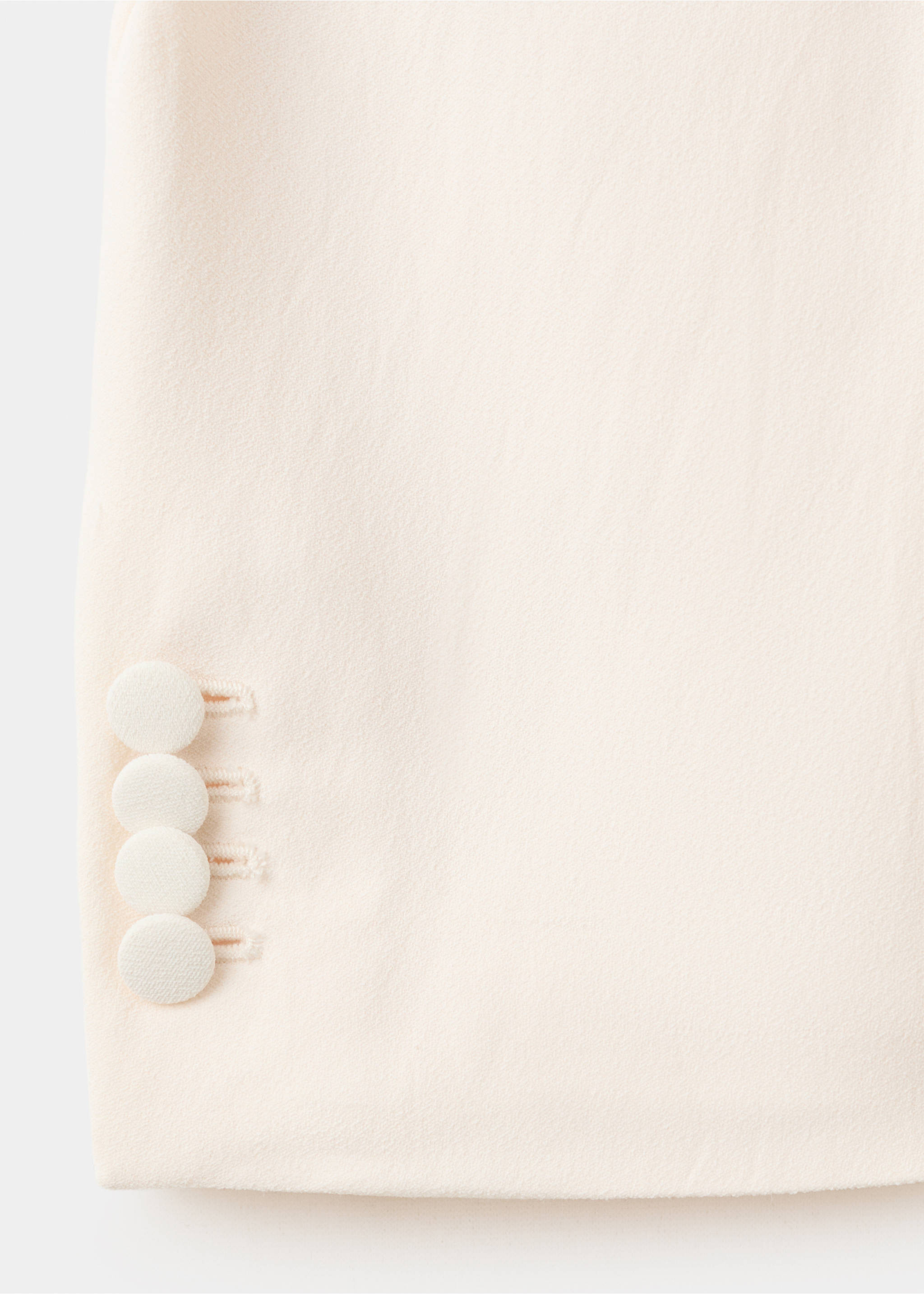 Suit blazer without lapels - Details of the article 0, Ecru. Ref: 27037942-00.