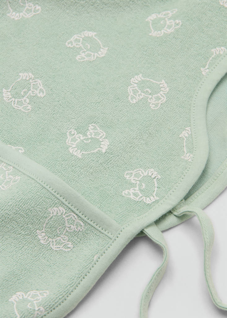 Printed bib — Green