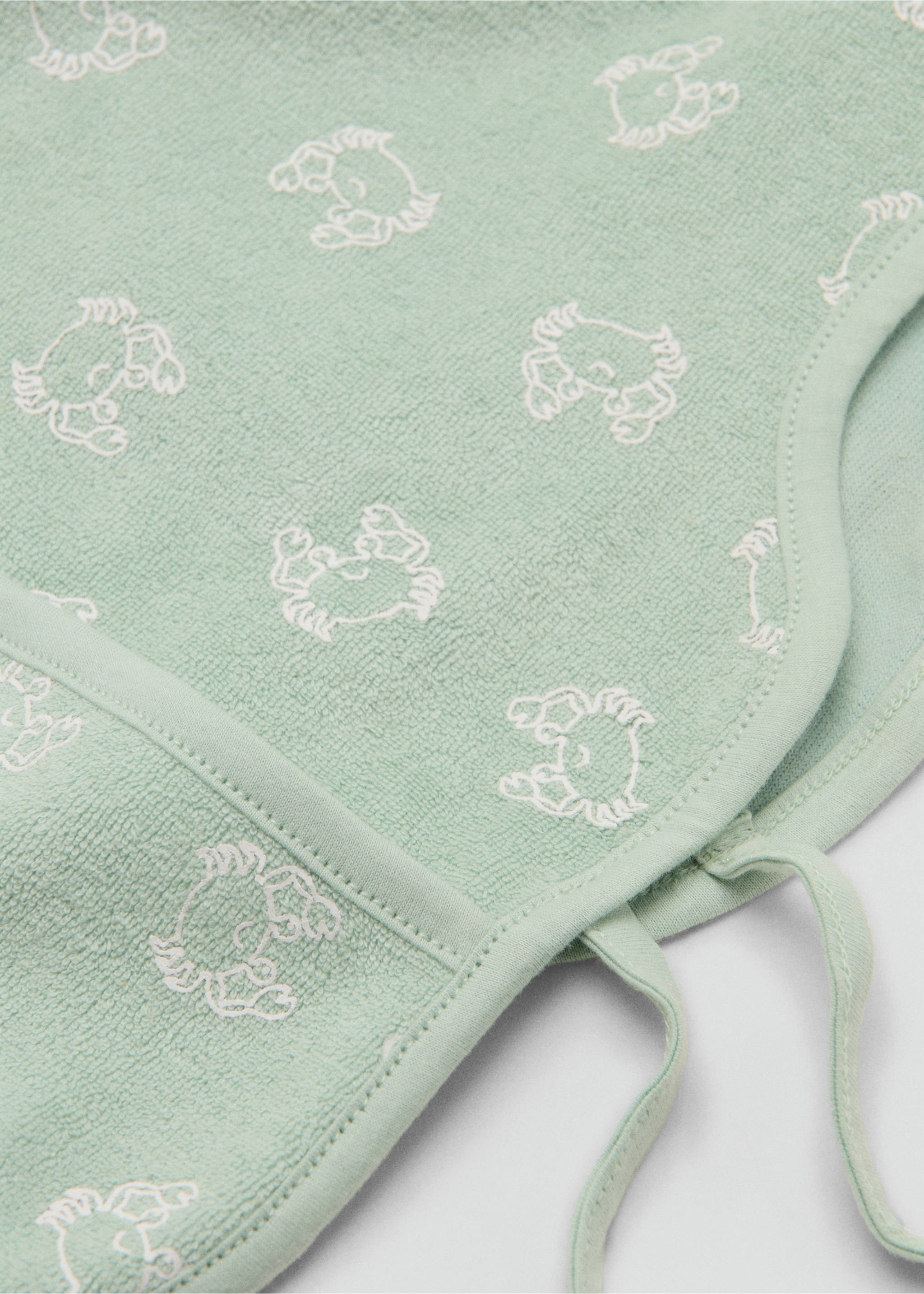 Bavoir imprimé - Détail de l'article 1, Vert. Ref: 27038261-00.