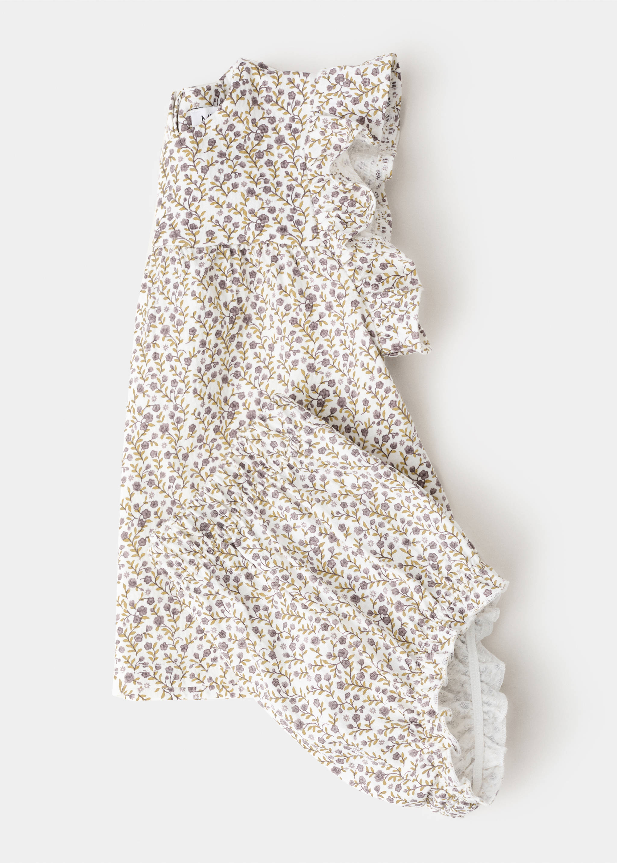 Cotton dress and romper with floral print - Details of the article 8, Off White. Ref: 27038263-00.