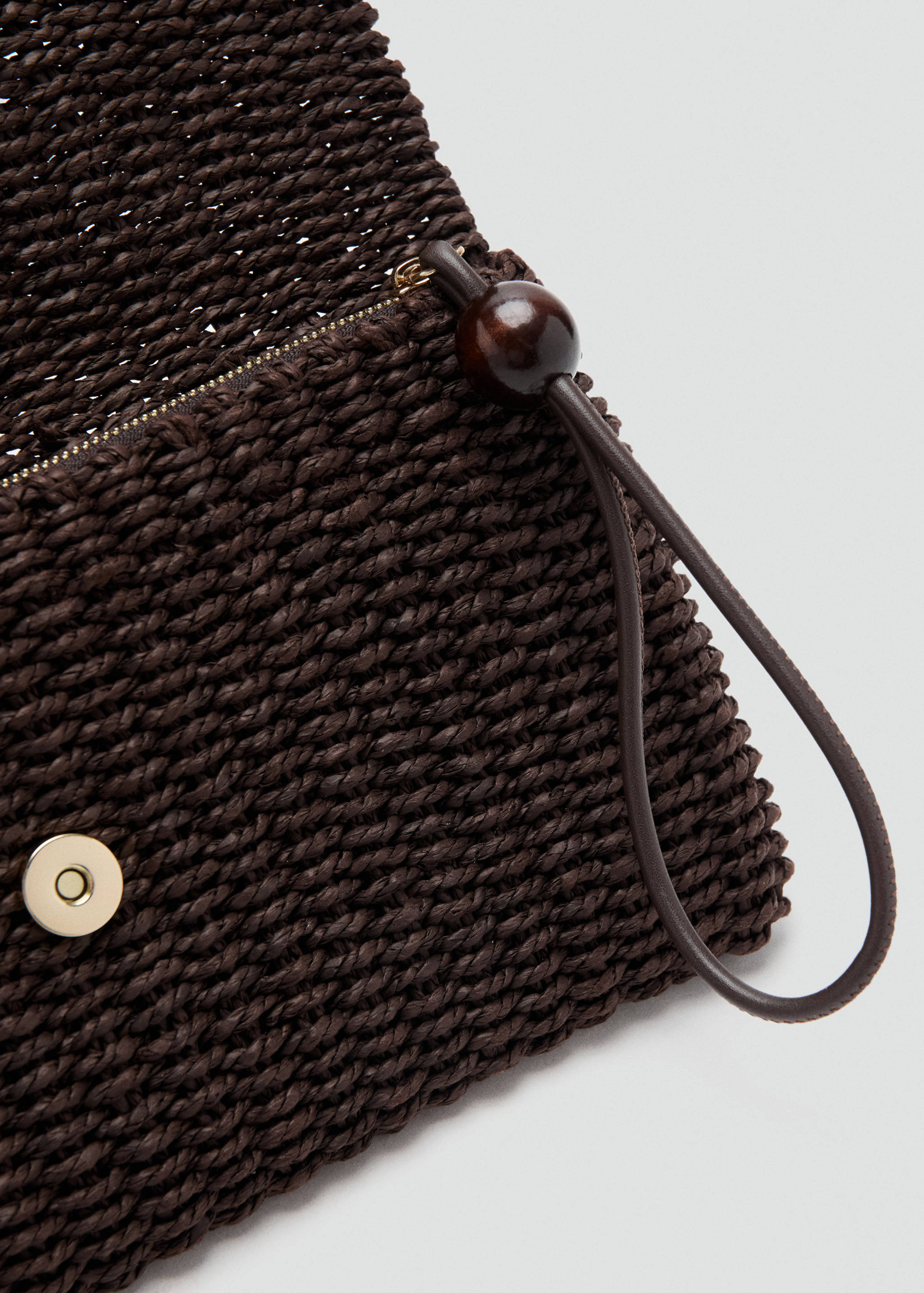 Pochette en fibre naturelle avec rabat - Détail de l'article 1