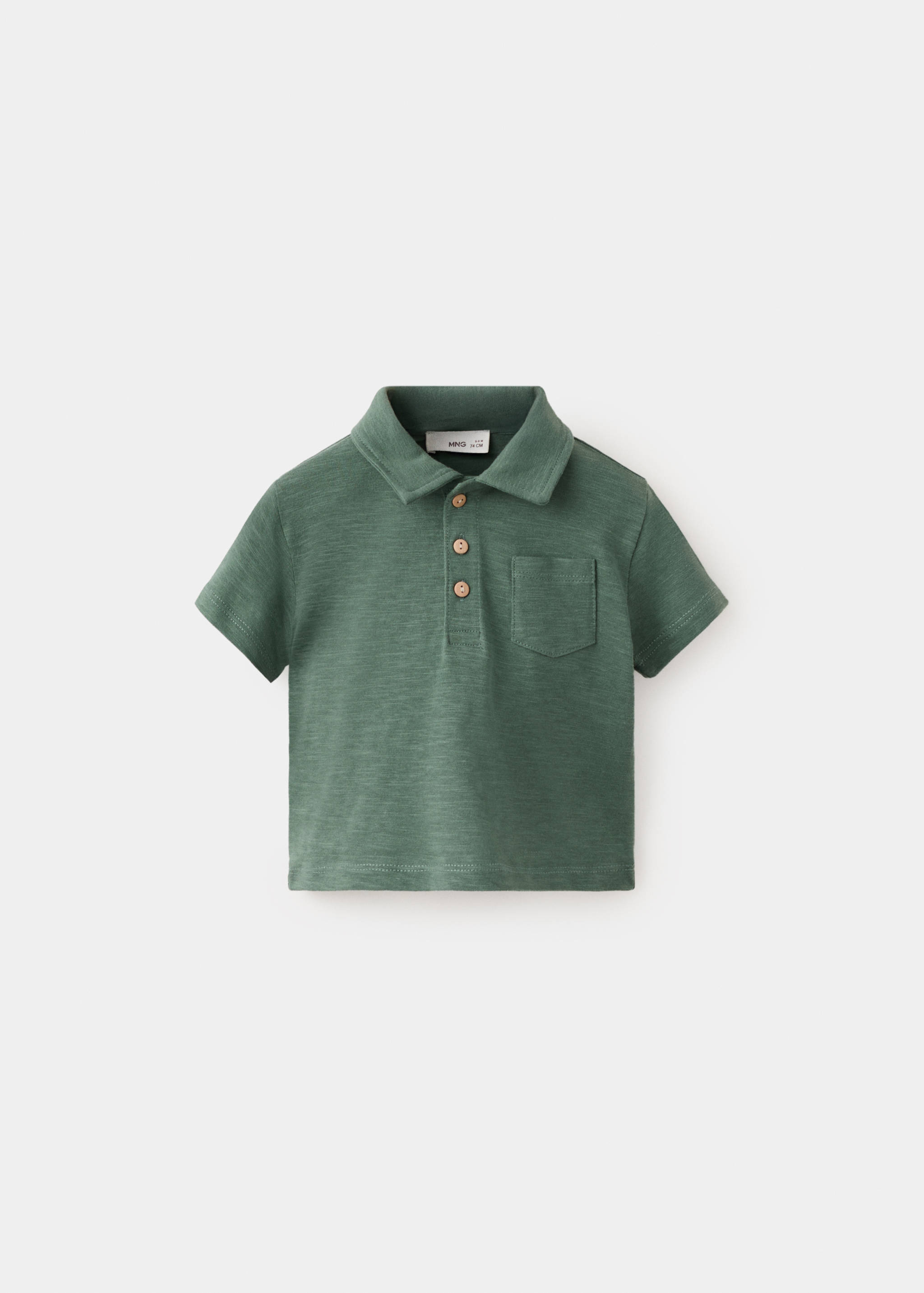 Chest-pocket cotton pocket polo shirt - Article without model