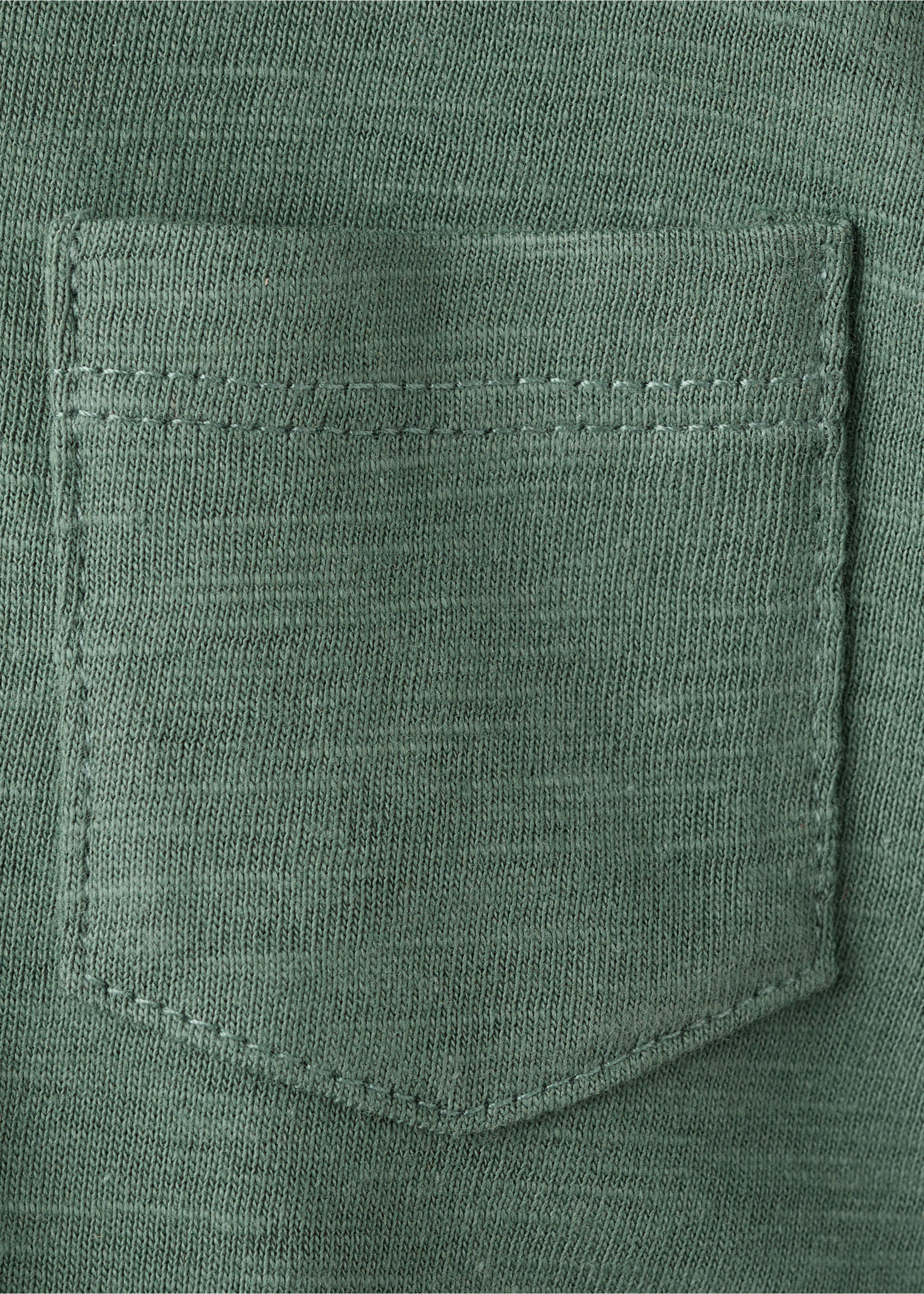 Chest-pocket cotton pocket polo shirt - Details of the article 0, Green. Ref: 27038265-00.