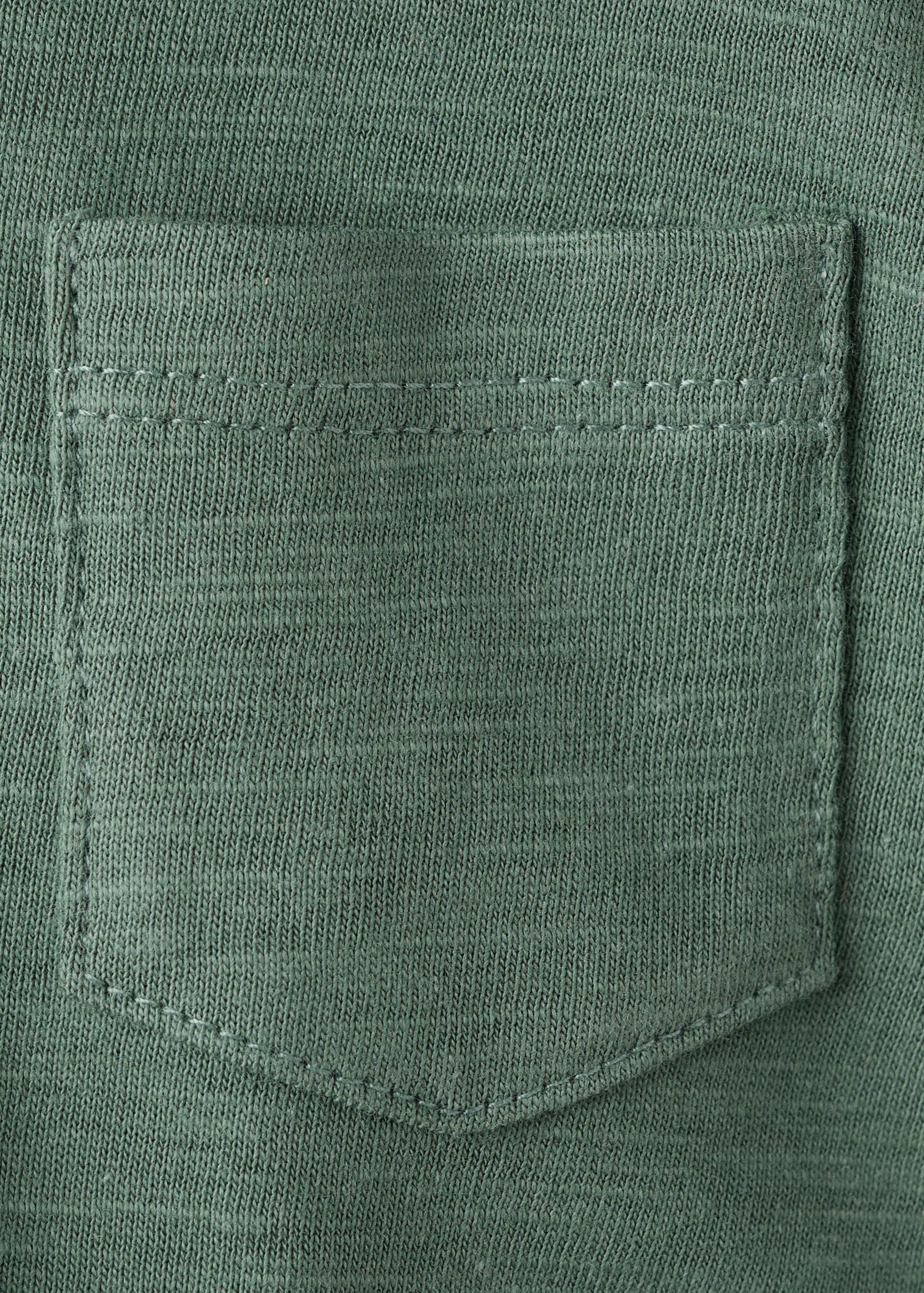 Chest-pocket cotton pocket polo shirt - Details of the article 0