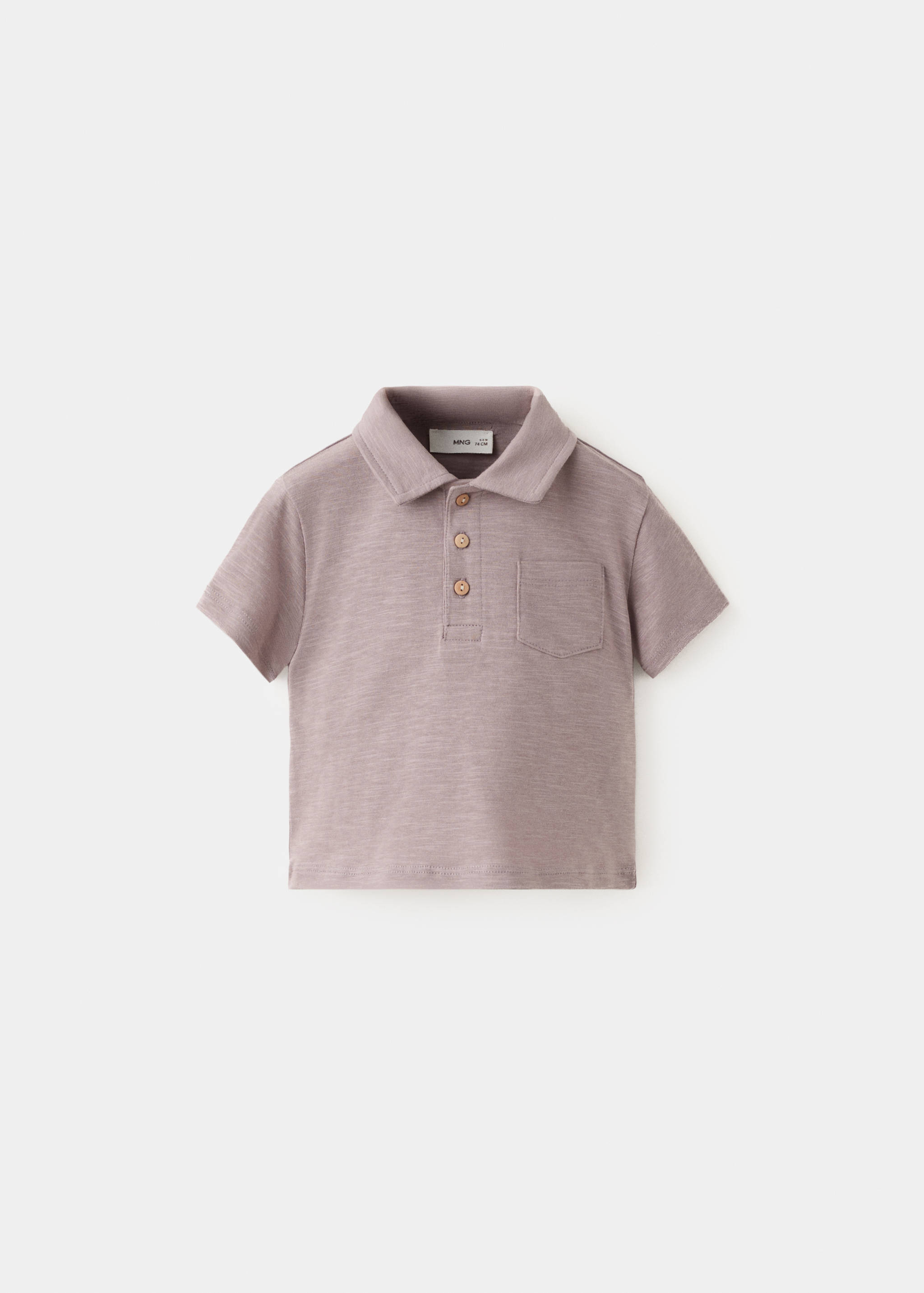 Chest-pocket cotton pocket polo shirt - Article without model