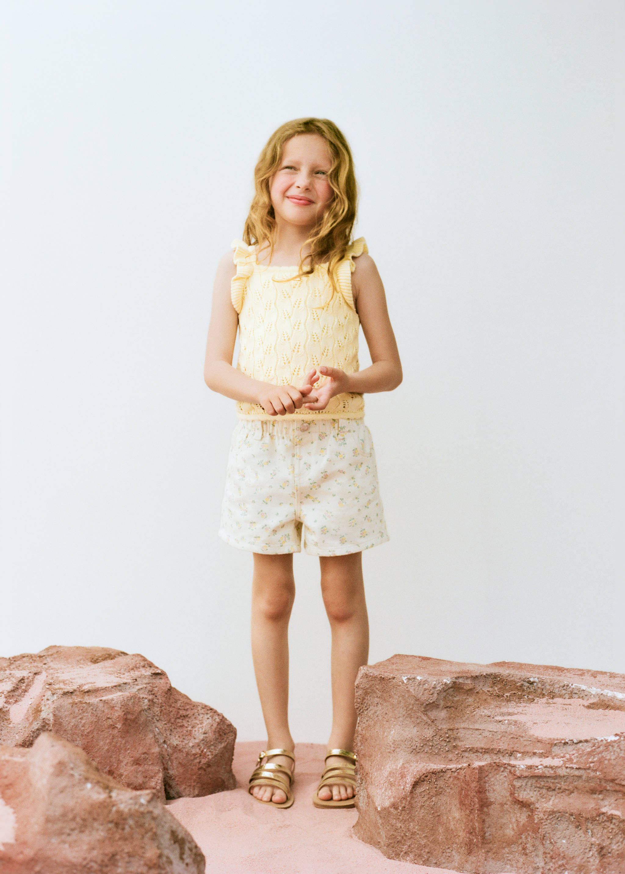 Elastic waist floral shorts - Details of the article 6