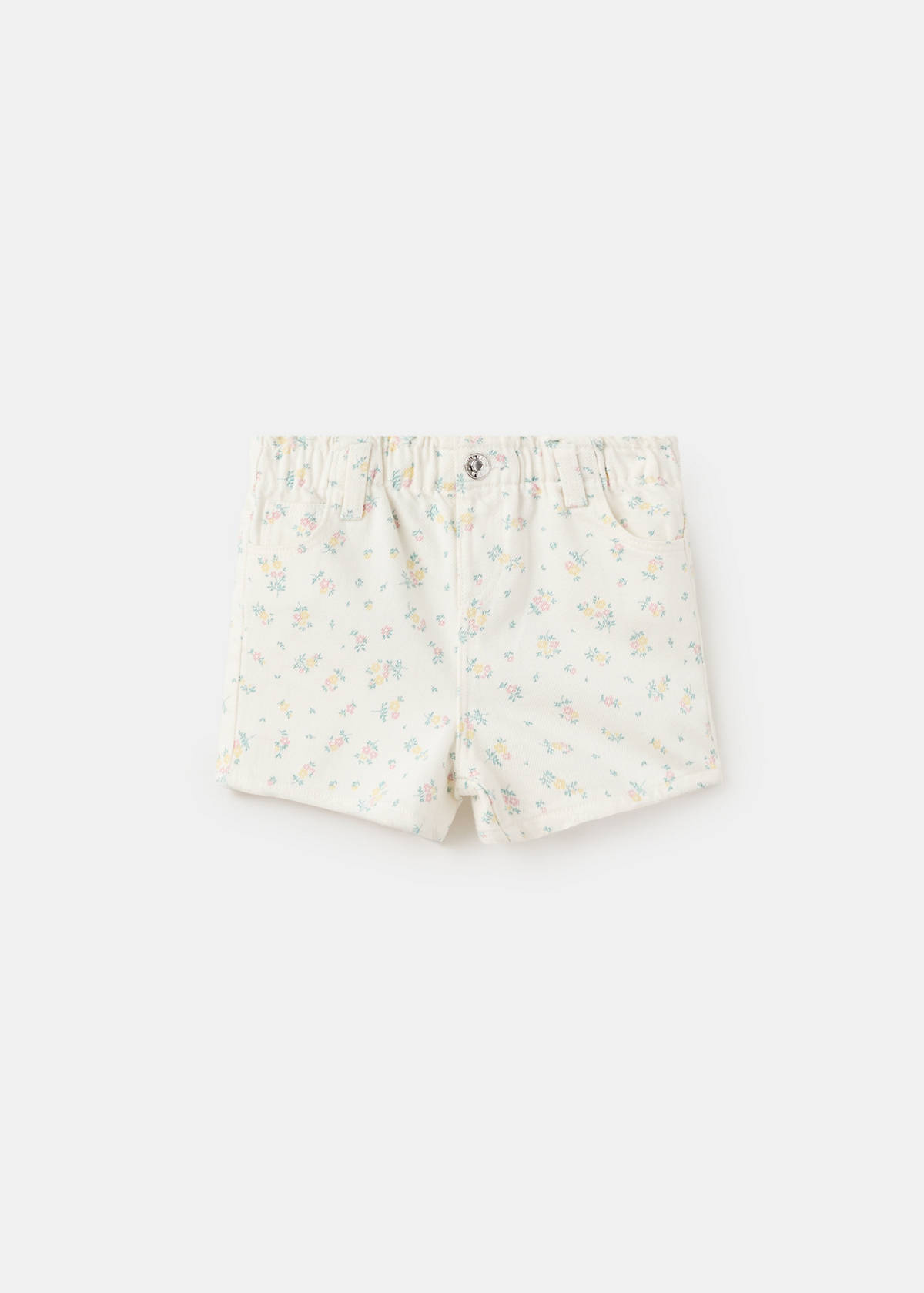 Elastic waist floral shorts — Off White