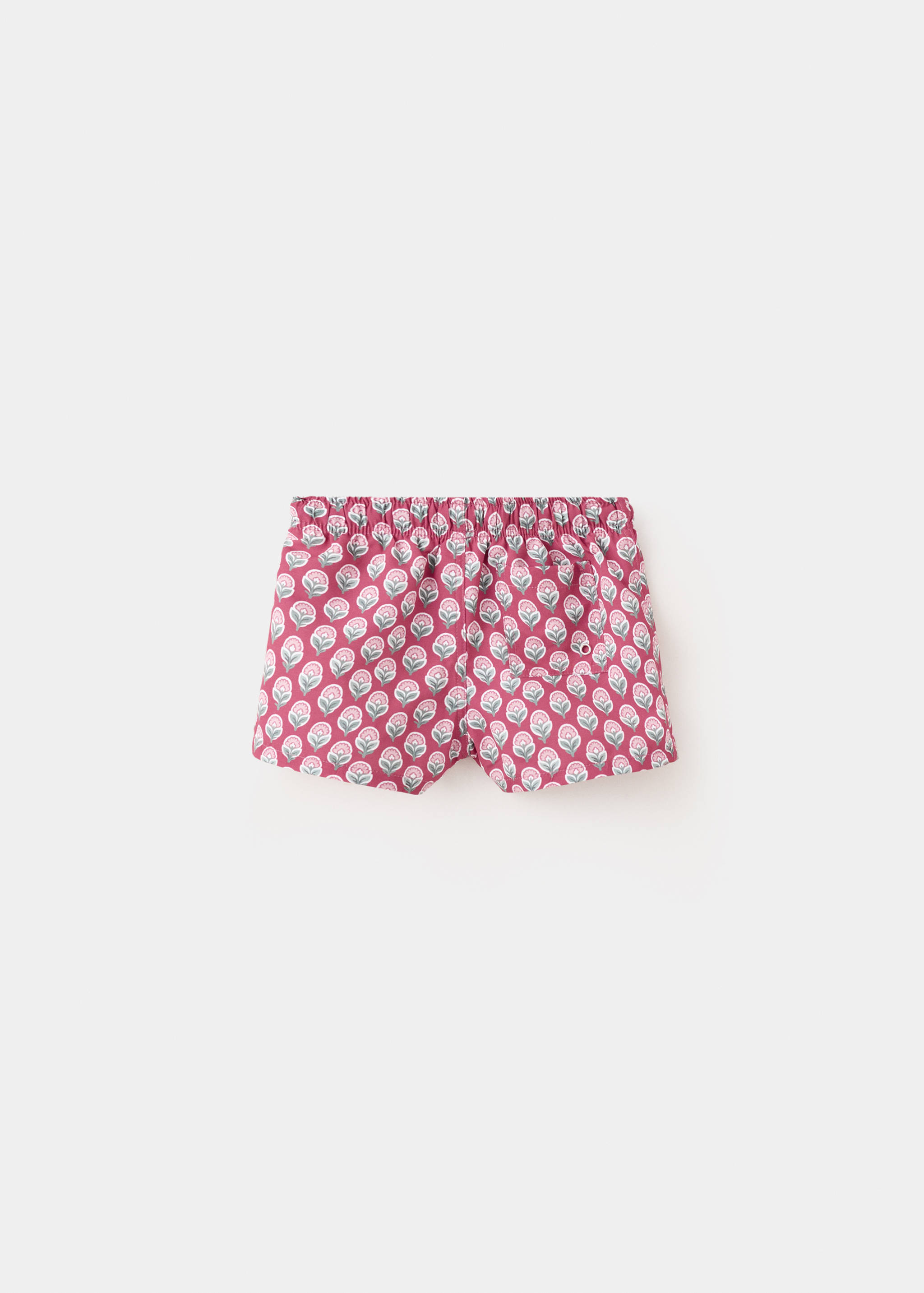 Badeshorts mit floralem Dessin - Rückseite des Artikels