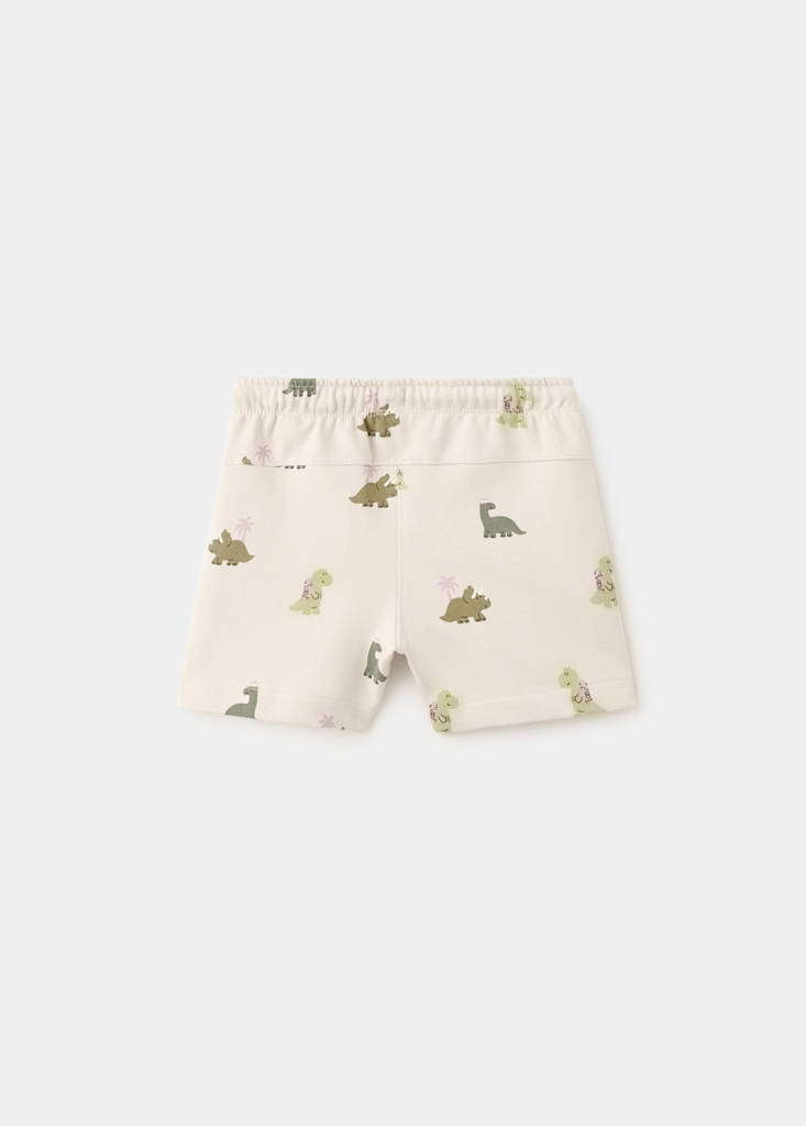 Printed cotton bermuda shorts — Light/Pastel Grey