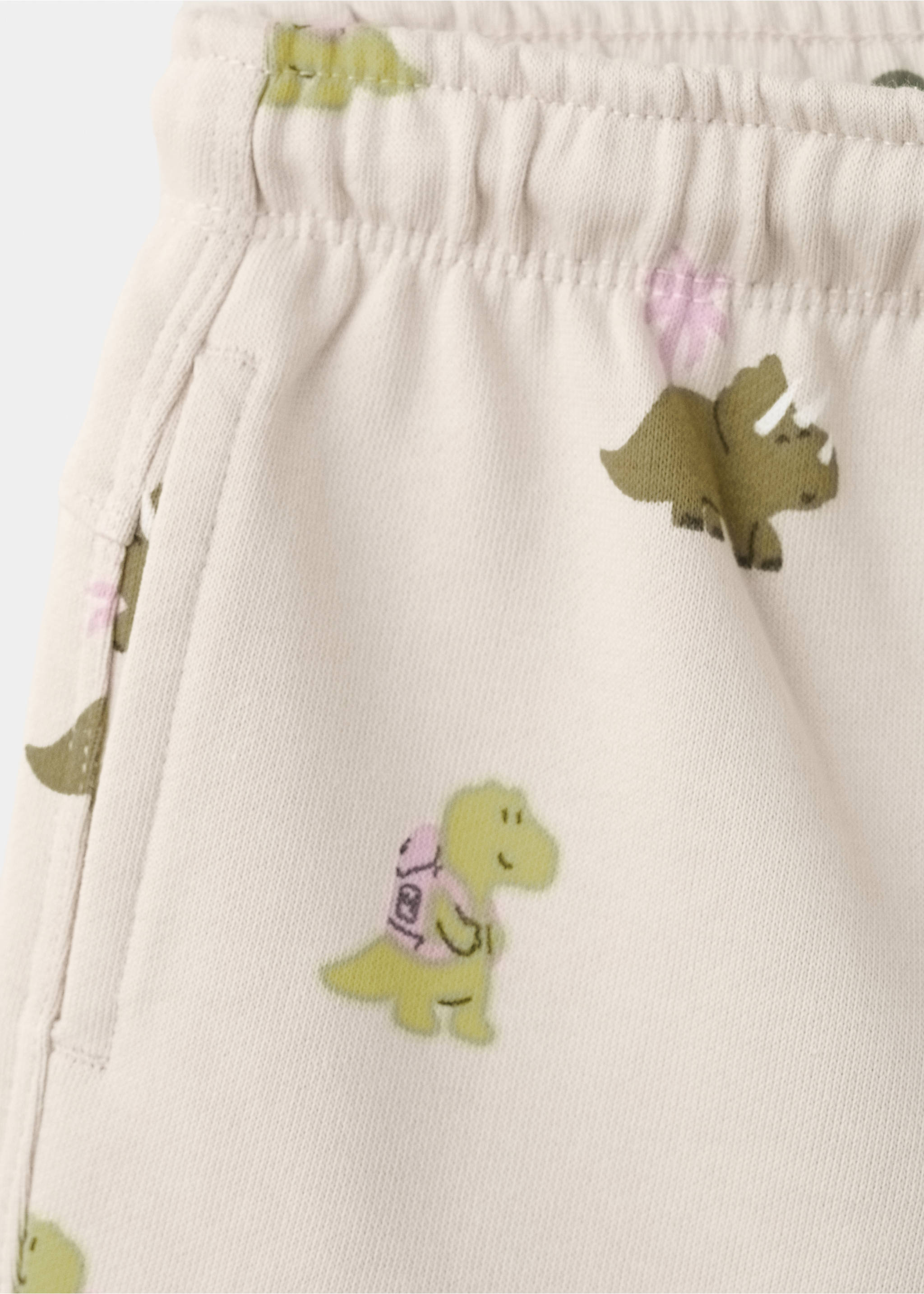 Printed cotton bermuda shorts - Details of the article 0, Light/Pastel Grey. Ref: 27038269-00.