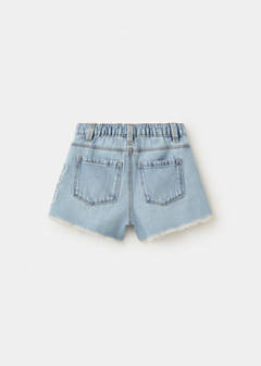 Embroidered butterfly denim shorts — Light Blue 6