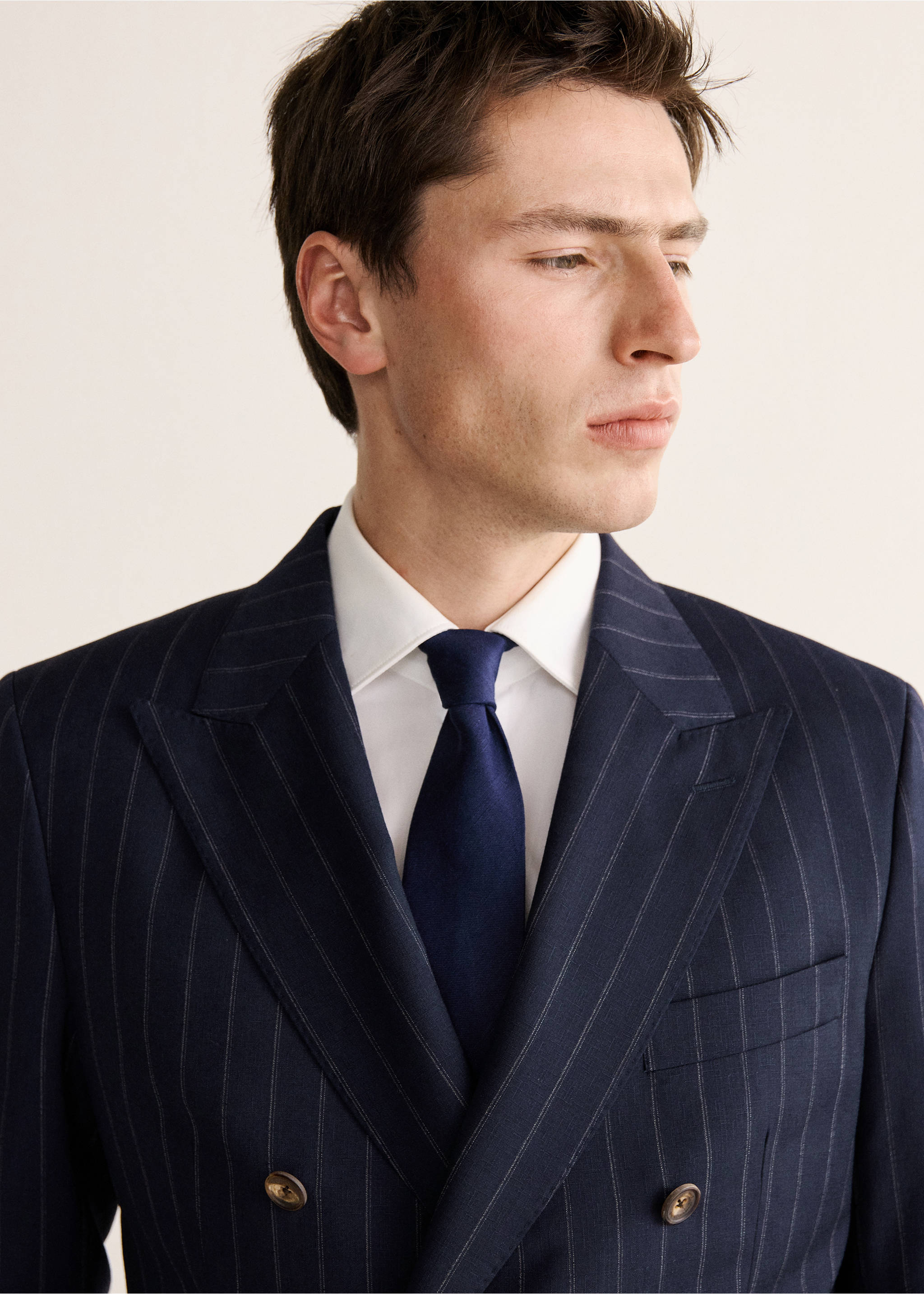 Veste de costume Venise 100 % laine à rayures - Détail de l'article 1, Bleu marine. Ref: 27038272-00.