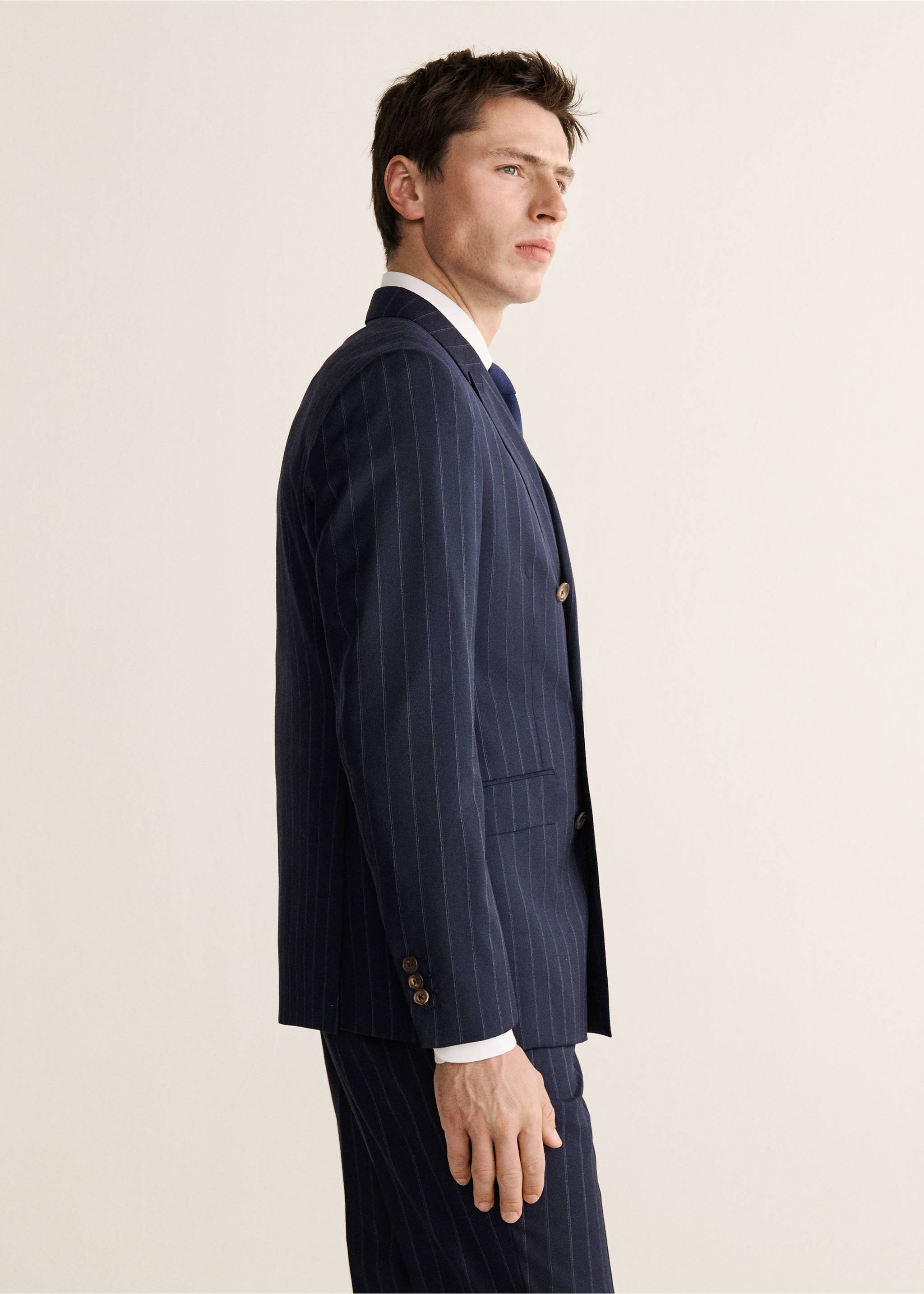 Veste de costume Venise 100 % laine à rayures - Détail de l'article 2, Bleu marine. Ref: 27038272-00.