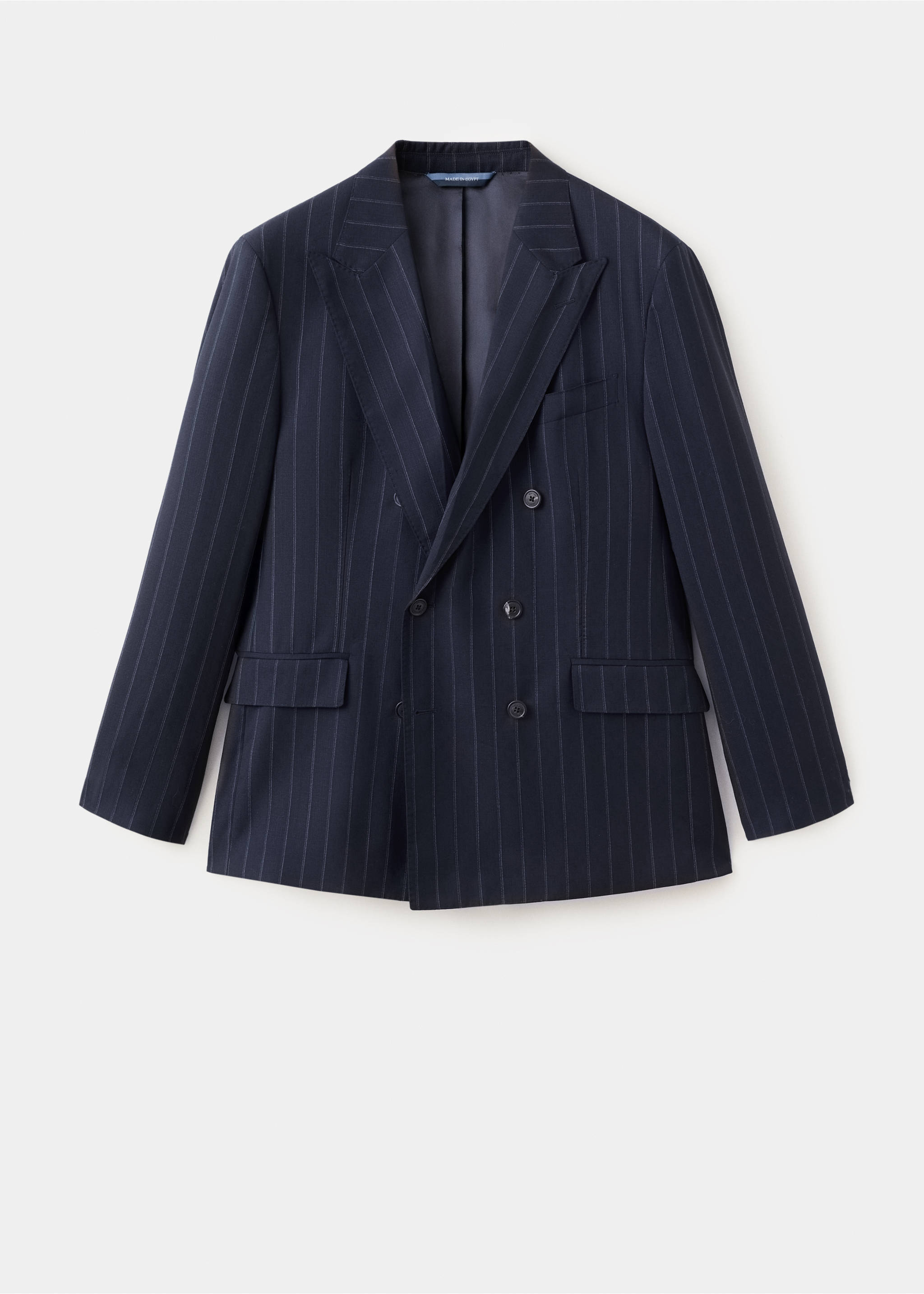 Veste de costume Venise 100 % laine à rayures - Article sans modèle, Bleu marine. Ref: 27038272-00.