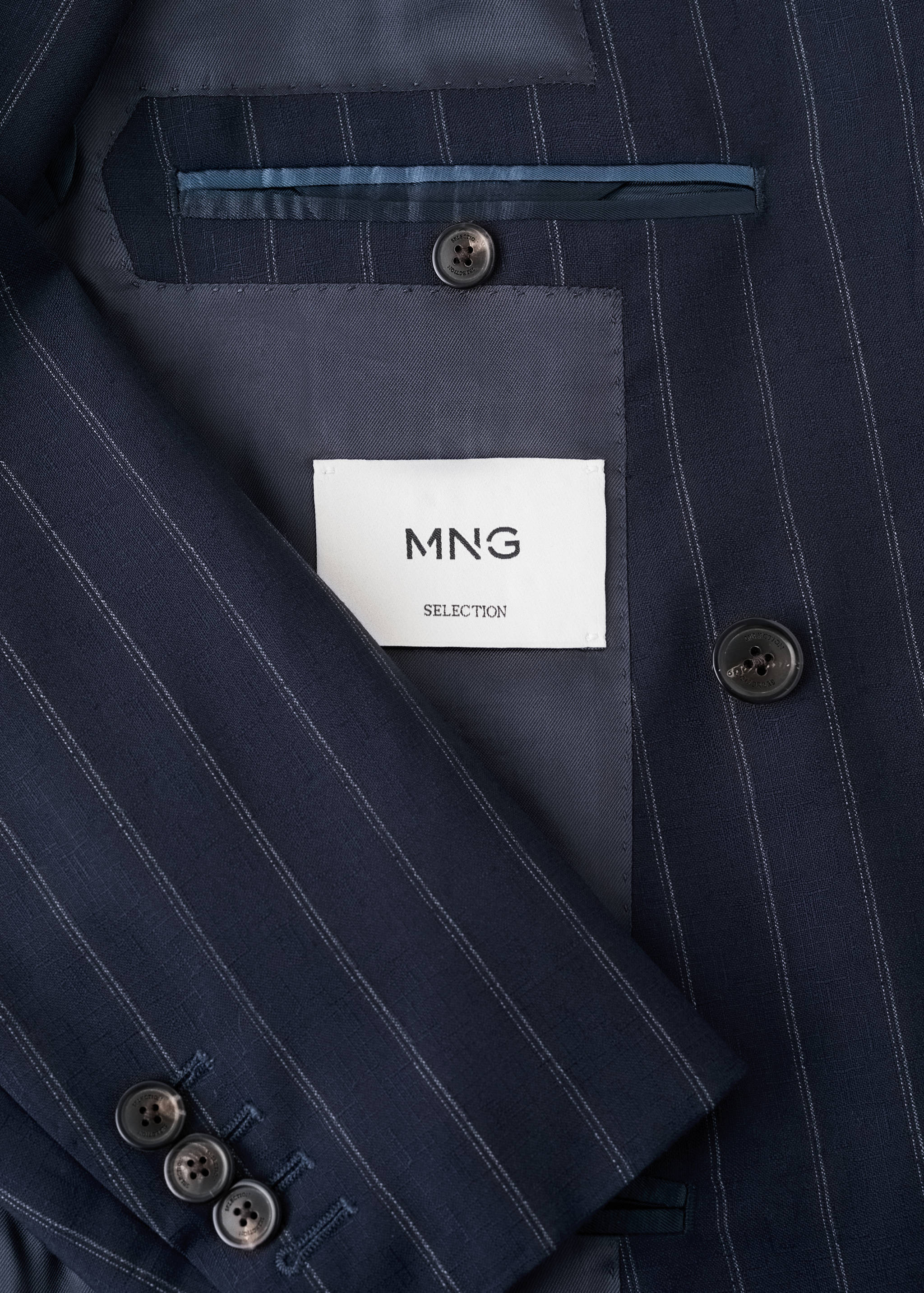 Veste de costume Venise 100 % laine à rayures - Détail de l'article 0