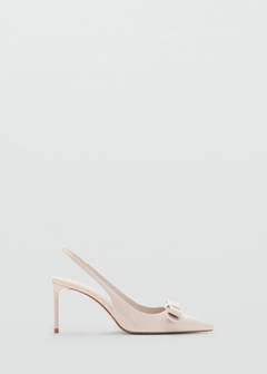 Patent leather bow shoe — Ecru 1