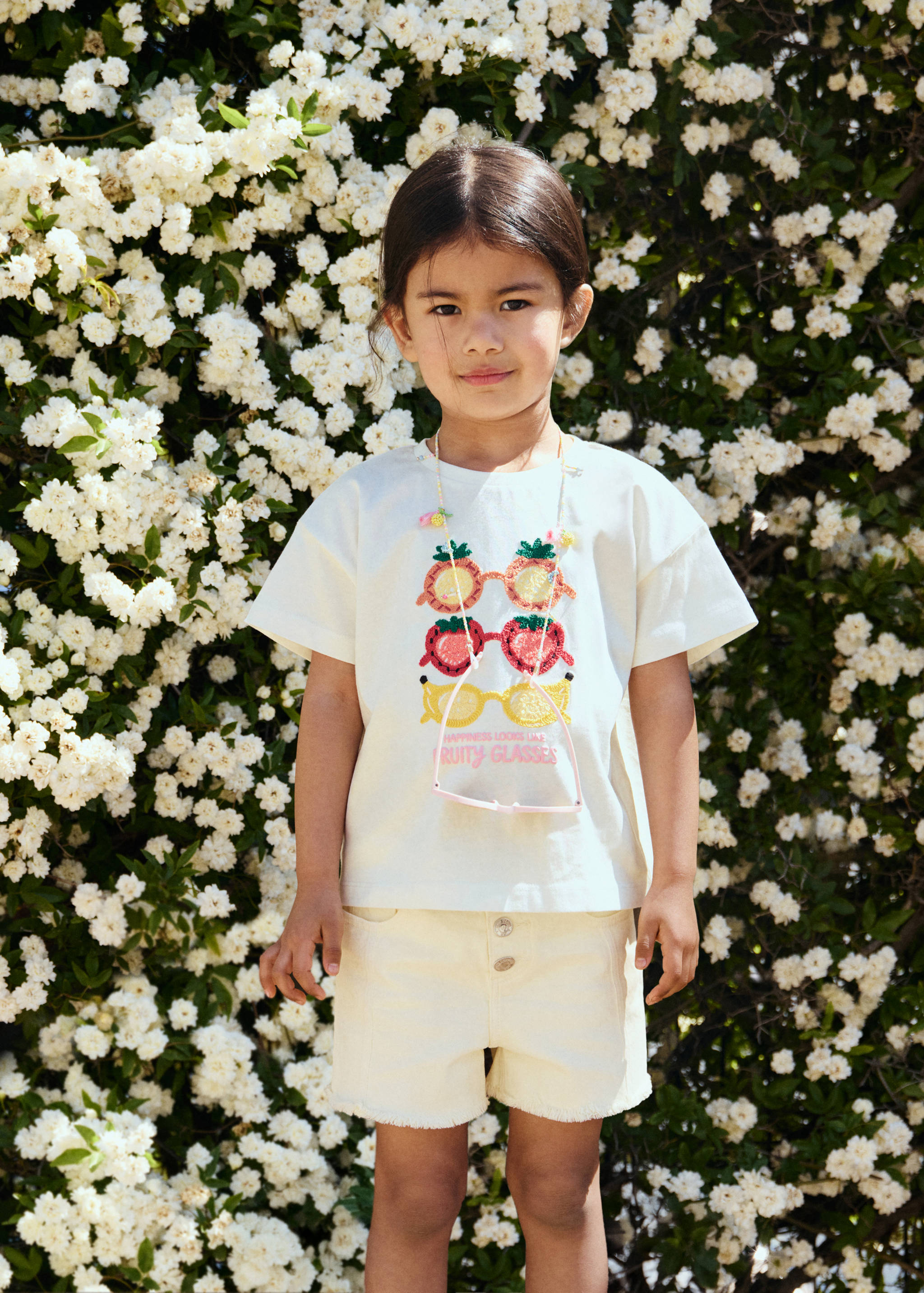 Embroidered cotton T-shirt - General plane