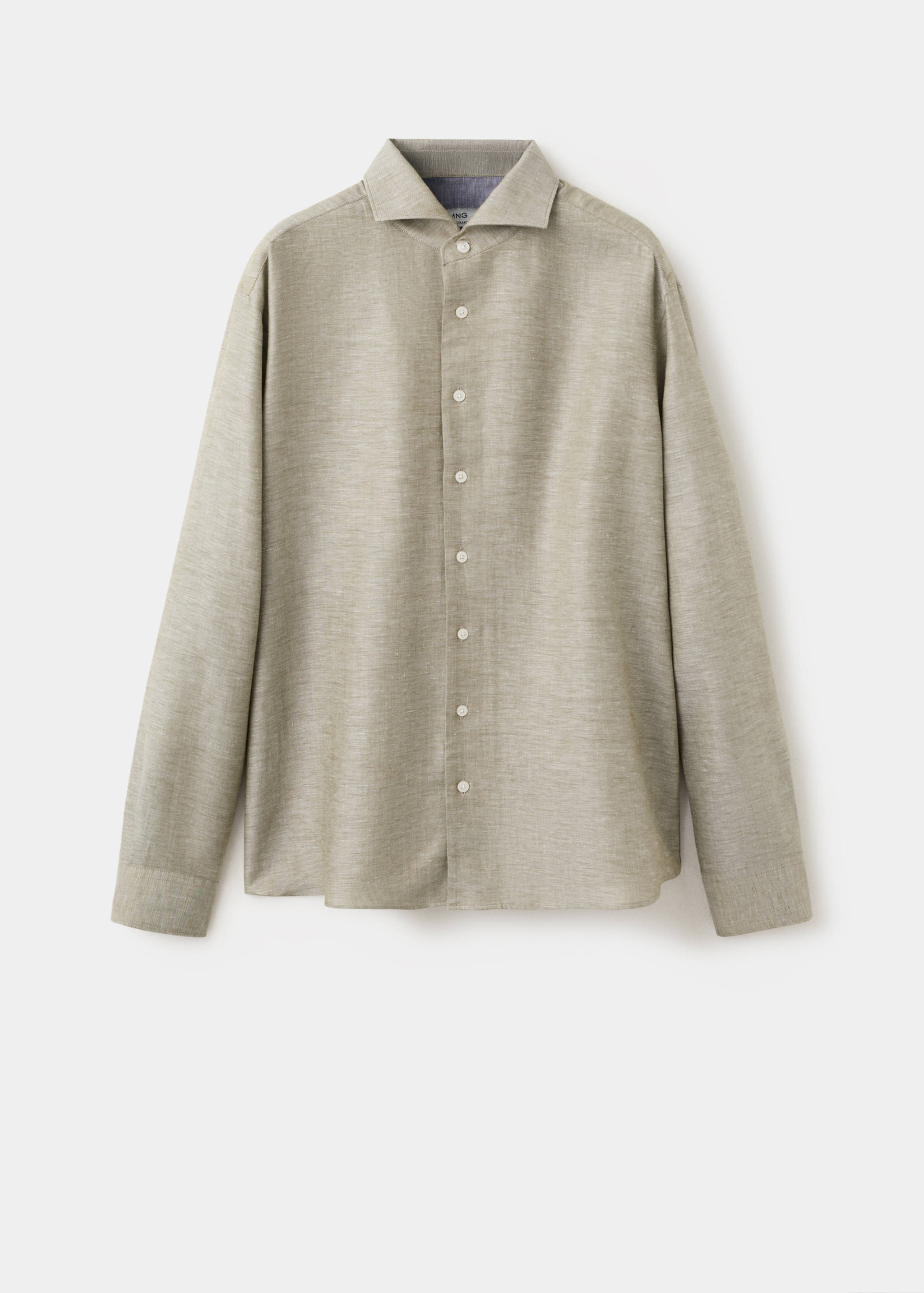 常规版型亚麻衬衫 - null