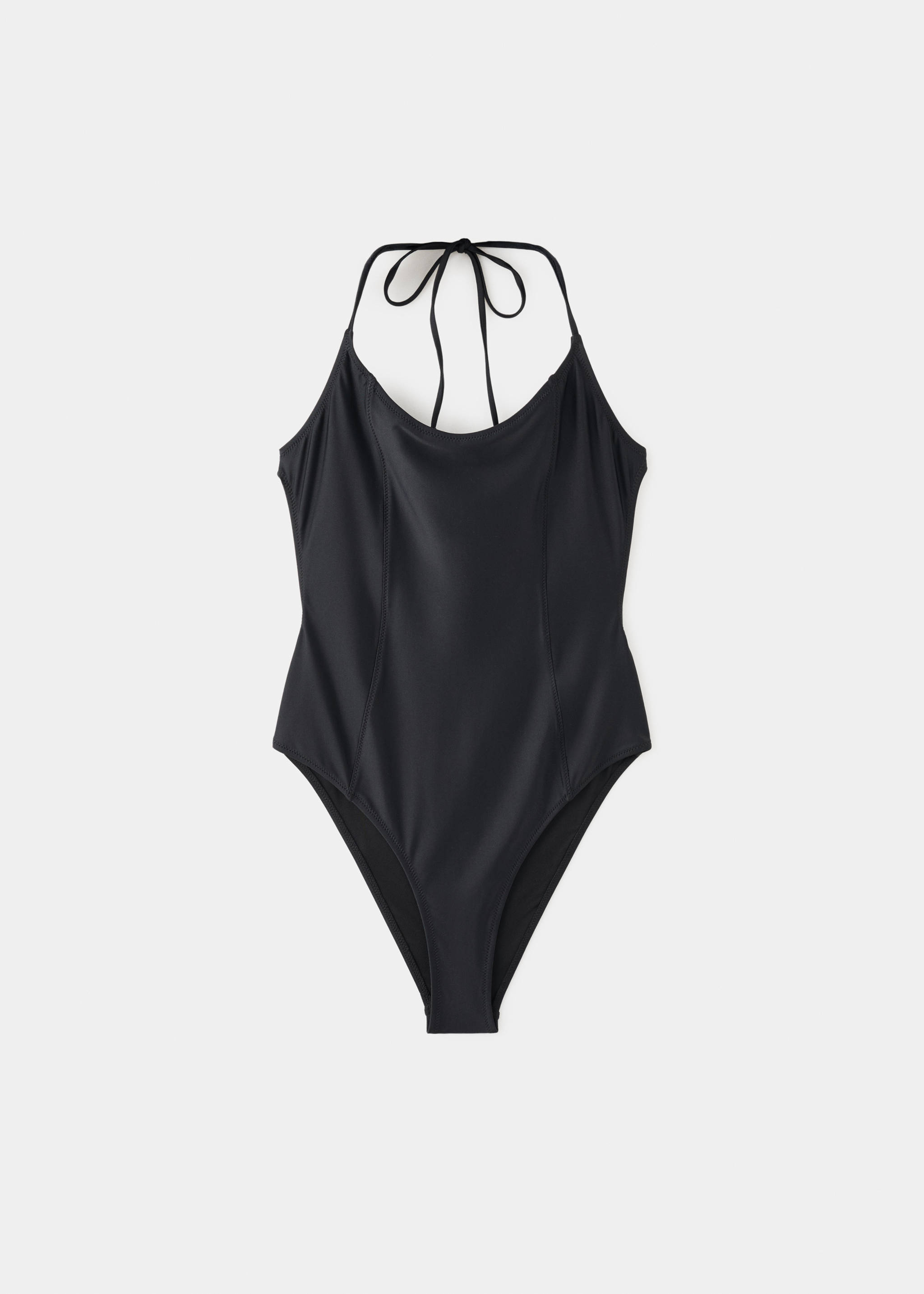 Halter swimsuit with stitching detail - Article without model