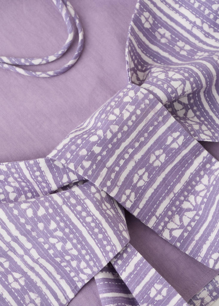 Printed halter-neck cropped top — Light/Pastel Purple