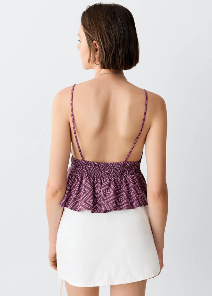 Printed strap top — Light/Pastel Purple