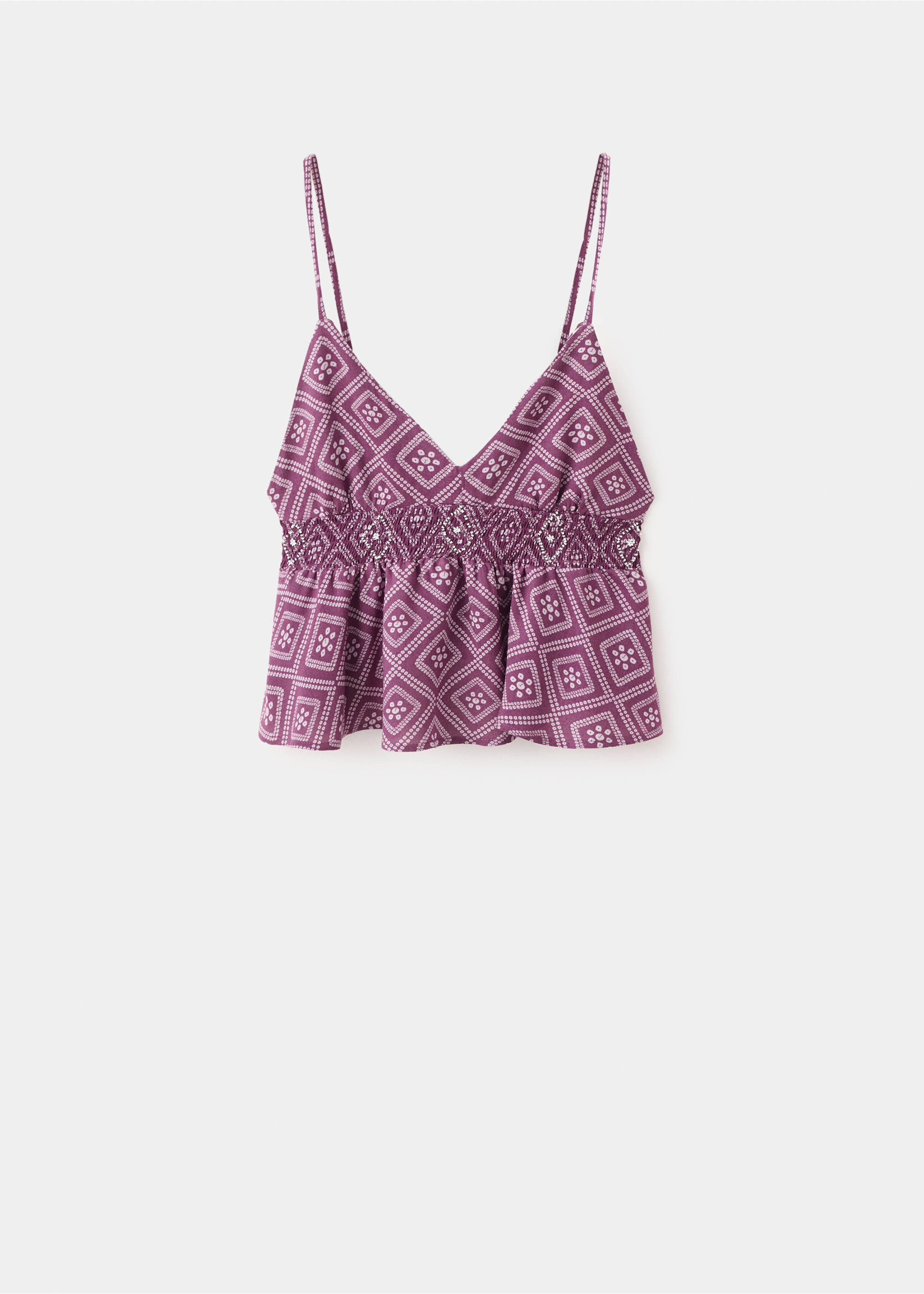 Top tirantes estampado - Artículo sin modelo, Morado claro/pastel. Ref: 27038652-00.