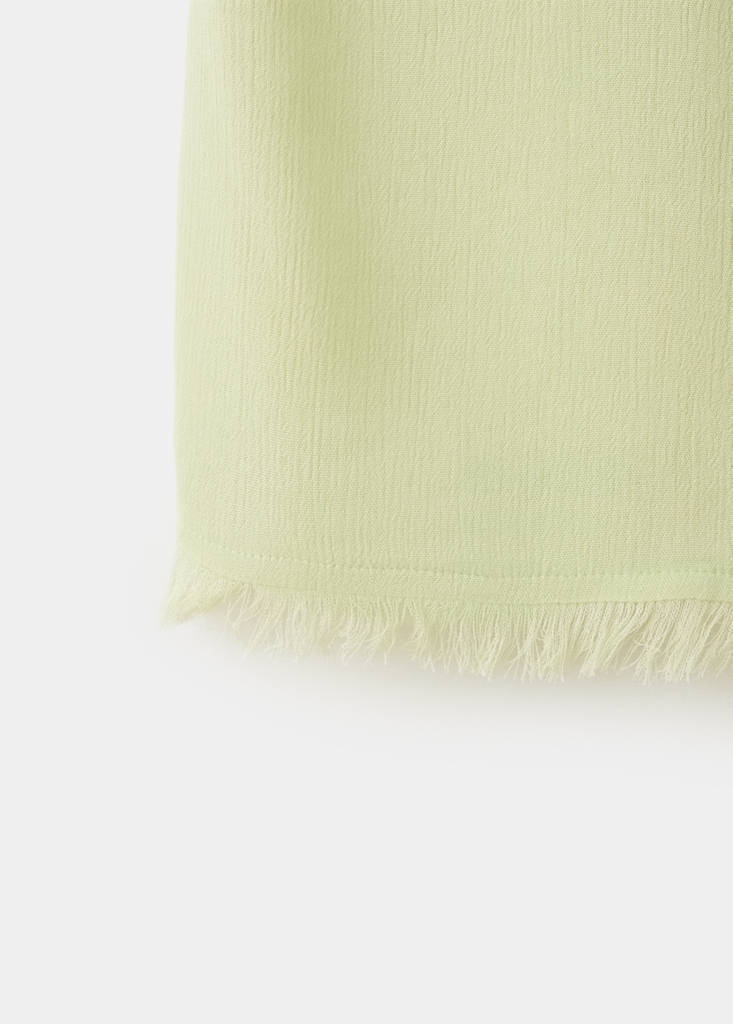 Frayed edges top — Lime