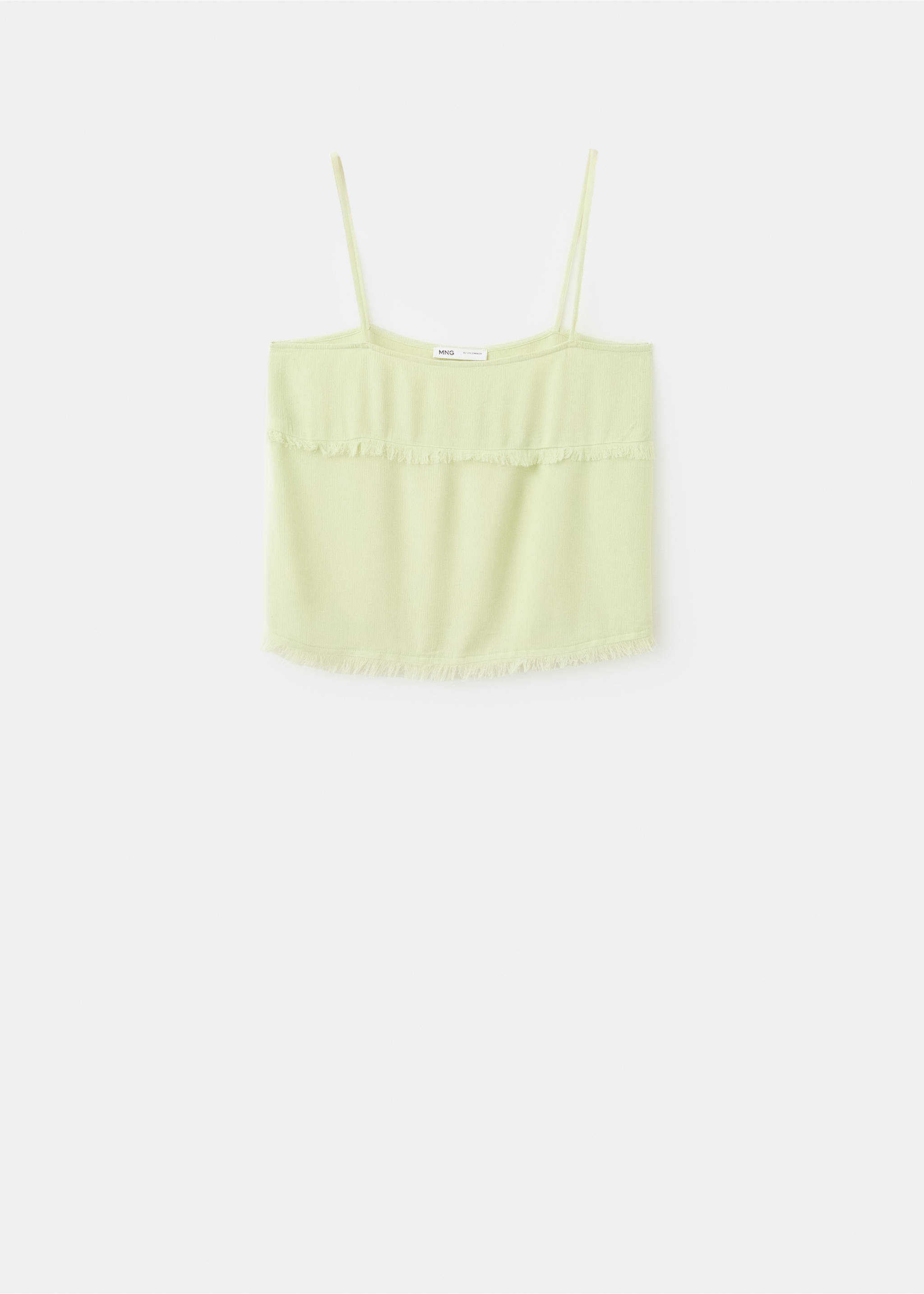 Frayed edges top - Article without model, Lime. Ref: 27038653-00.