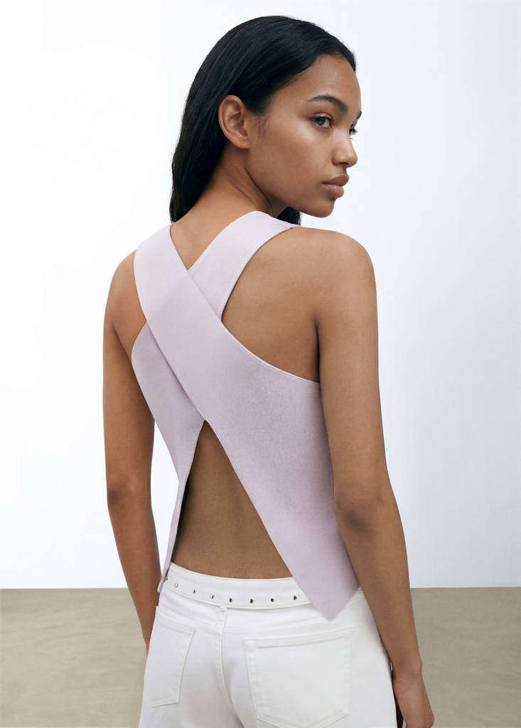 Wrap back top — Lavender