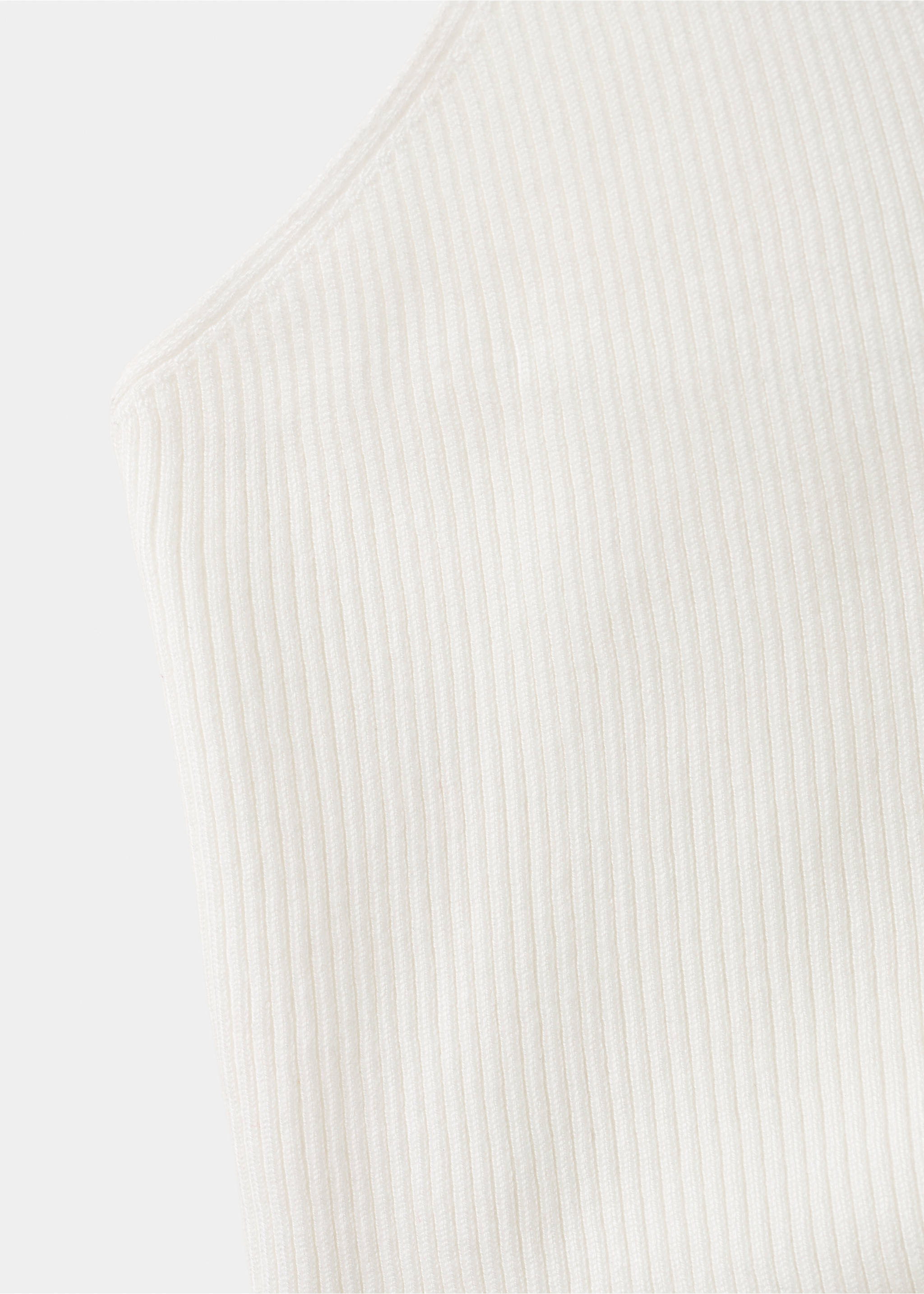 Bow knit top - Details of the article 8, White. Ref: 27038656-00.