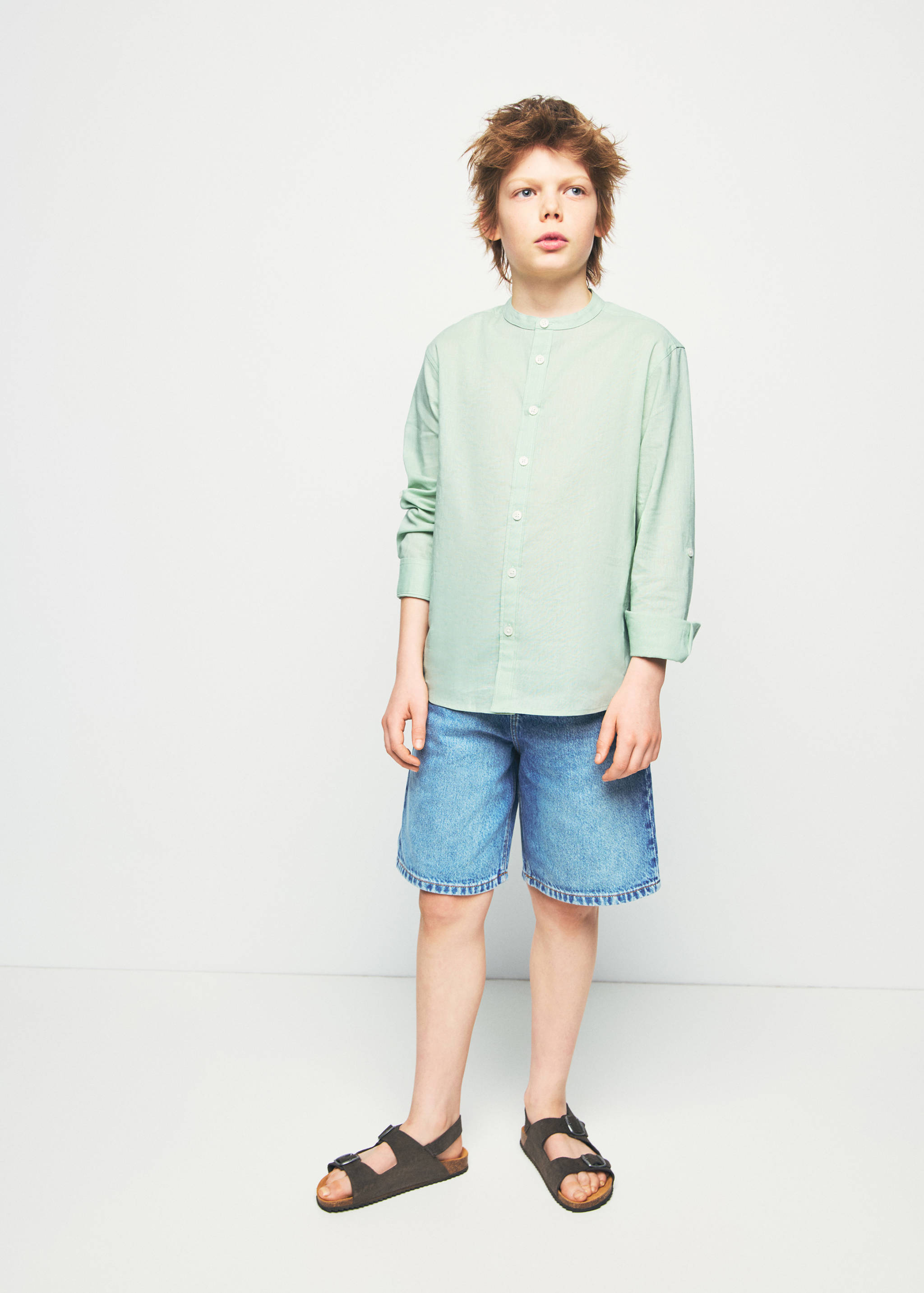 Camisa algodón lino - Plano medio