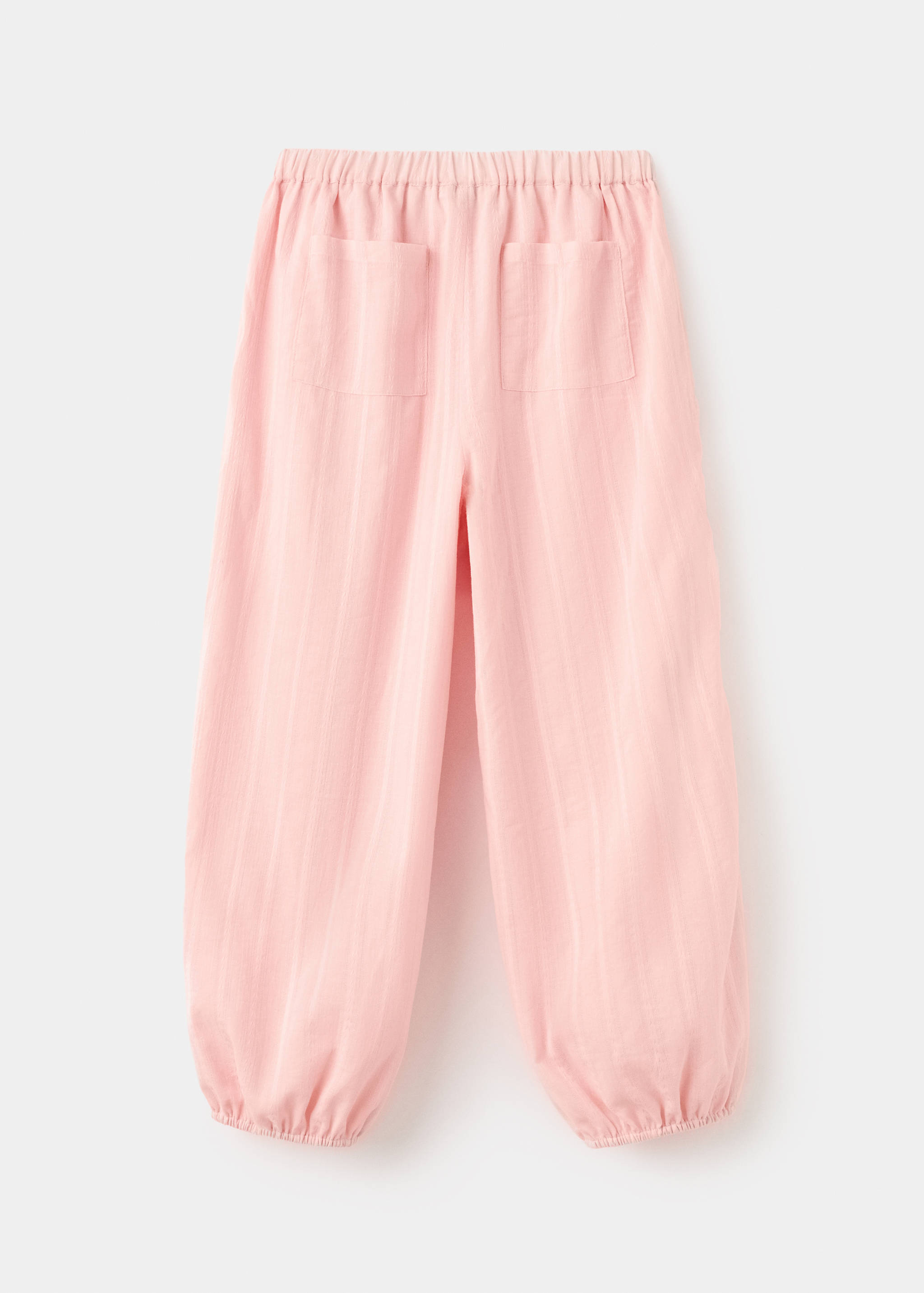 بنطا فضفاض بتفاصيل مثقبة - الجهة الخلفية للمنتج