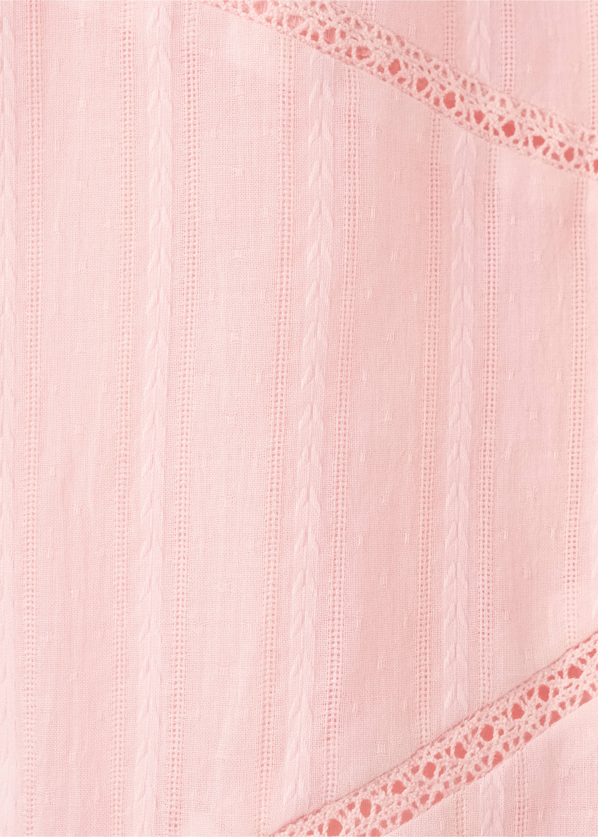 بنطا فضفاض بتفاصيل مثقبة - تفاصيل المنتج 8, وردي. Ref: 27038660-00.