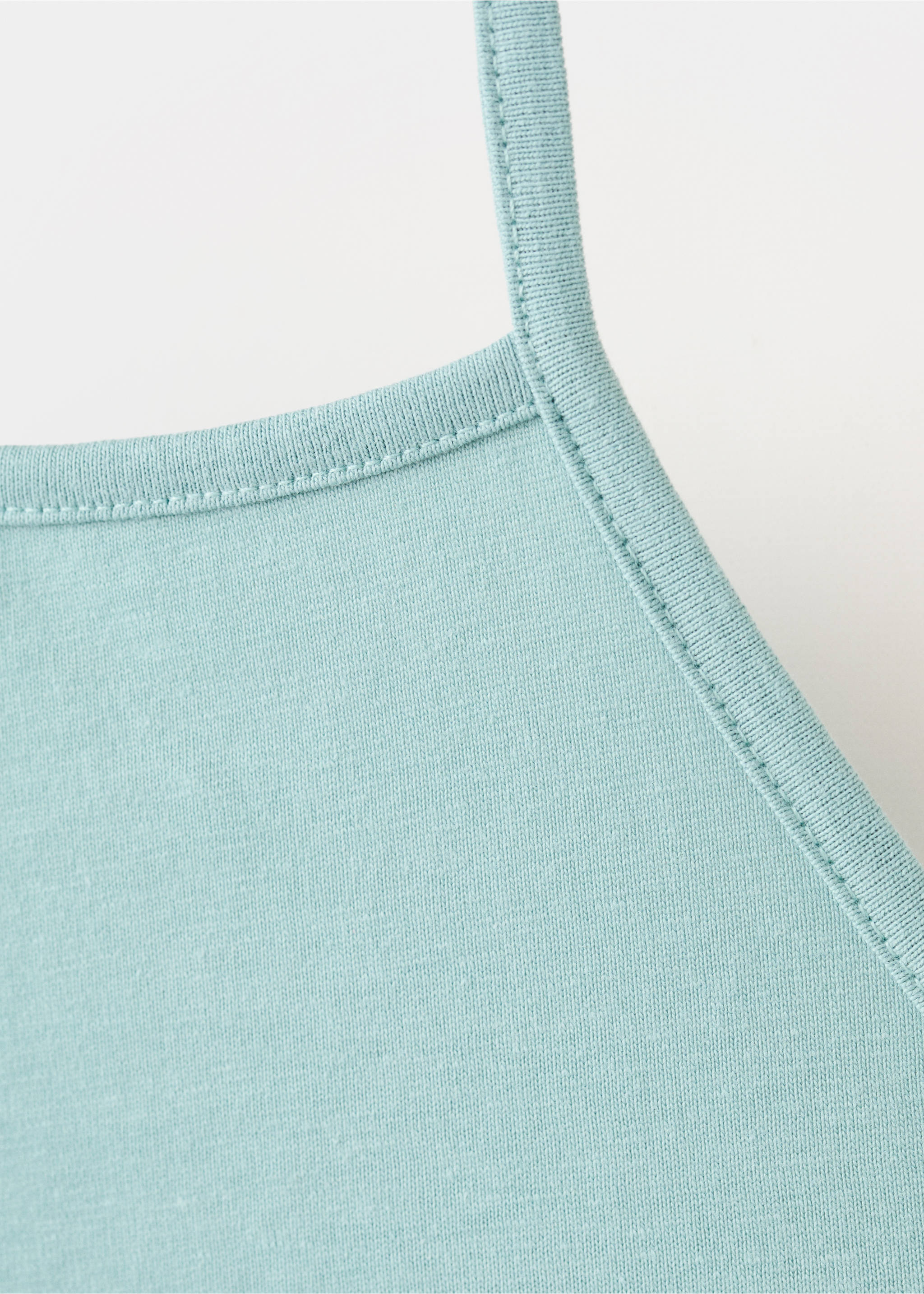 Halter panel dress - Details of the article 8, Sky Blue. Ref: 27038661-00.