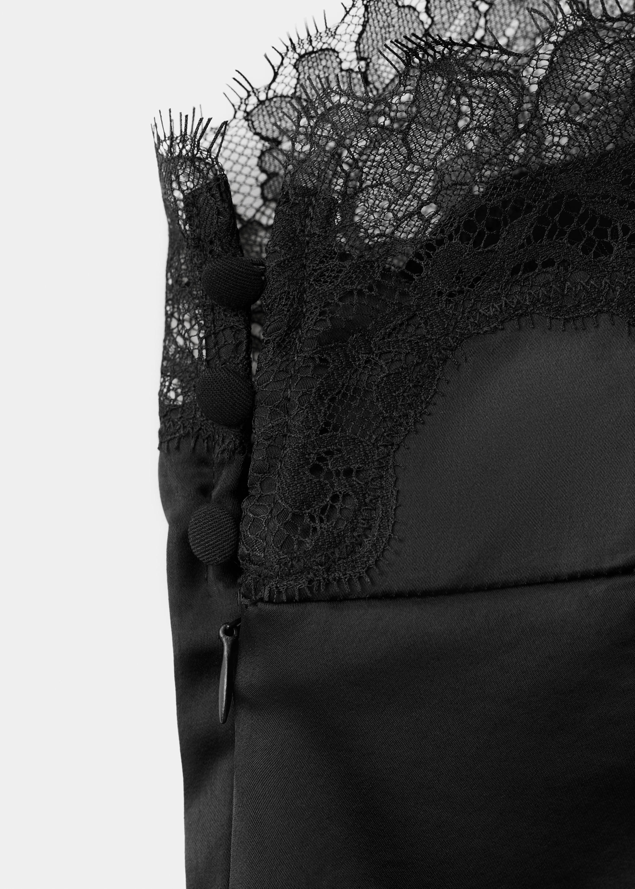 Macacão com estilo de lingerie acetinado - Pormenor do artigo 0