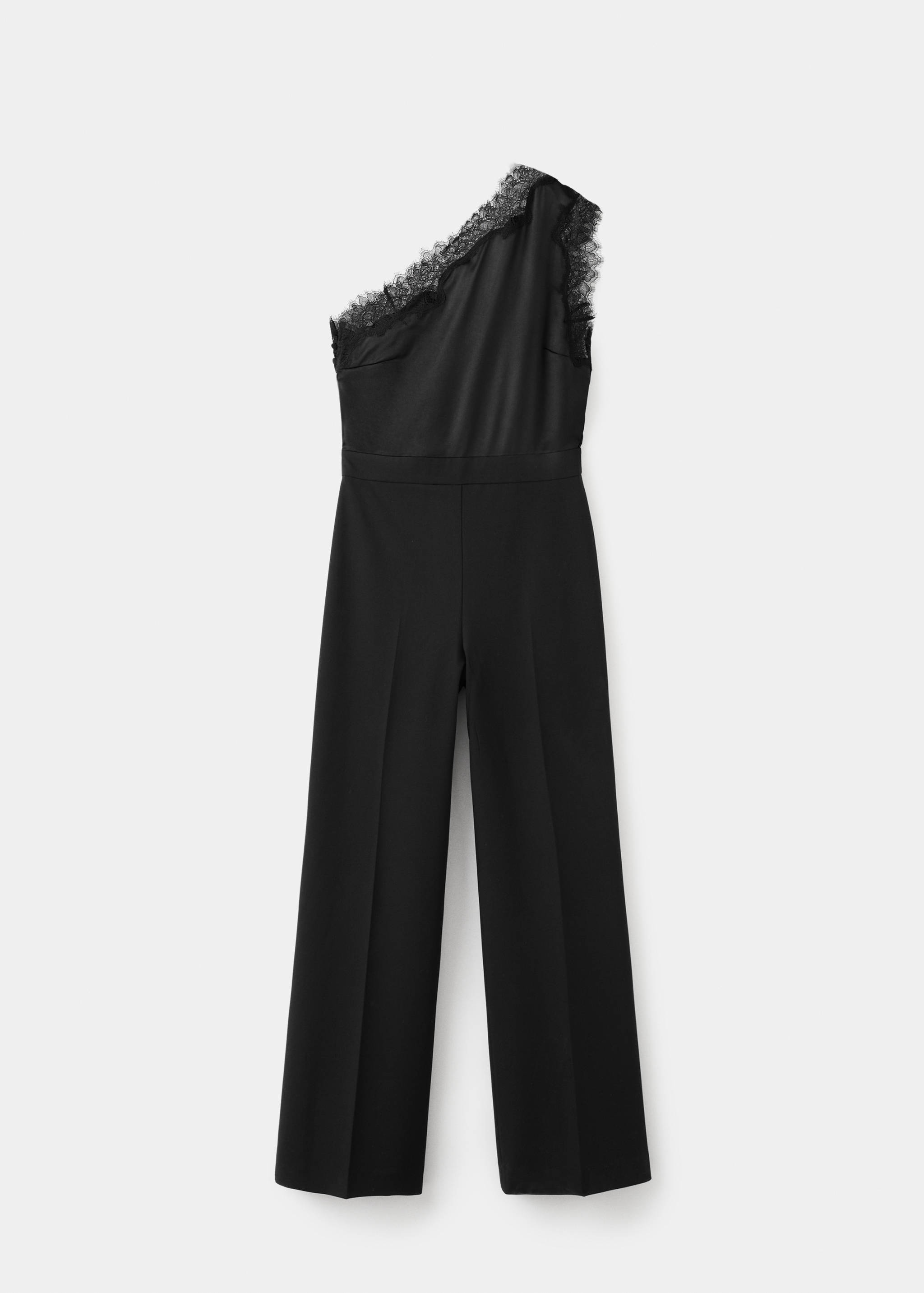 Jumpsuit with combined lace and knit - Article without model